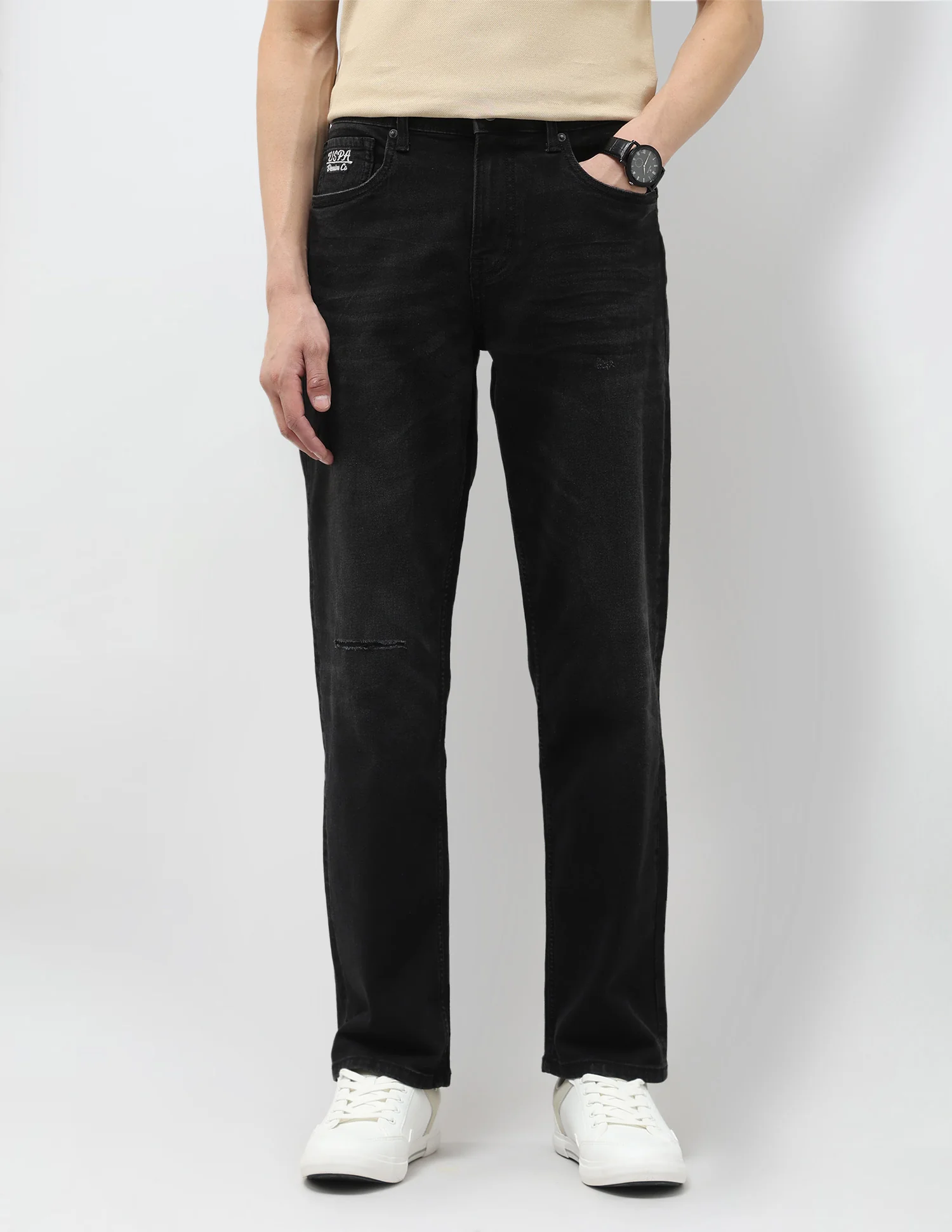 Shawn Relaxed Fit Black Jeans