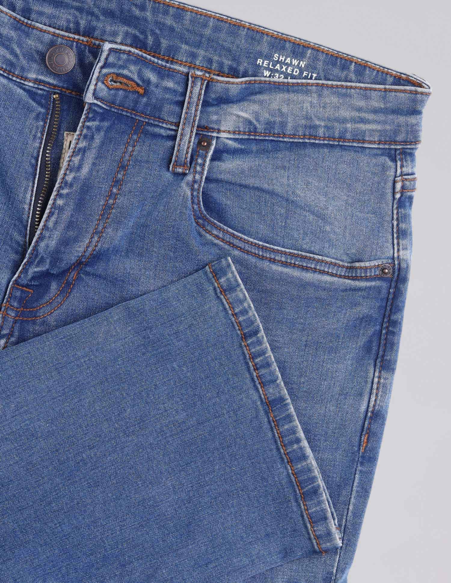Shawn Relaxed Fit Blue Jeans - Image 2
