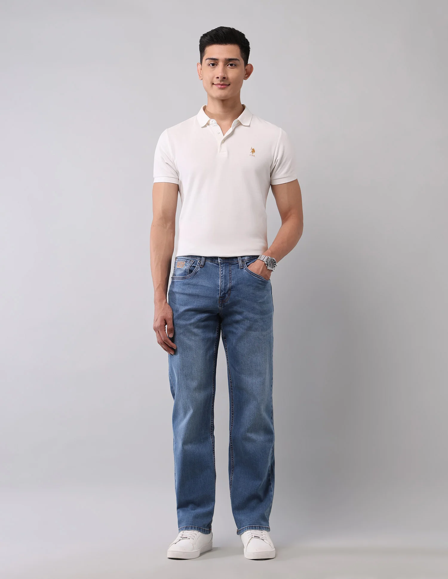 Shawn Relaxed Fit Blue Jeans - Image 3