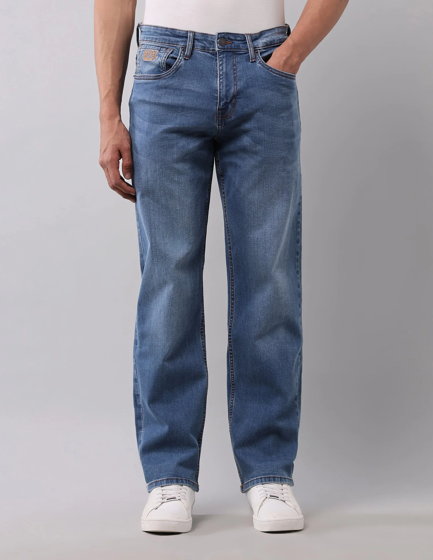 Shawn Relaxed Fit Blue Jeans - Image 6