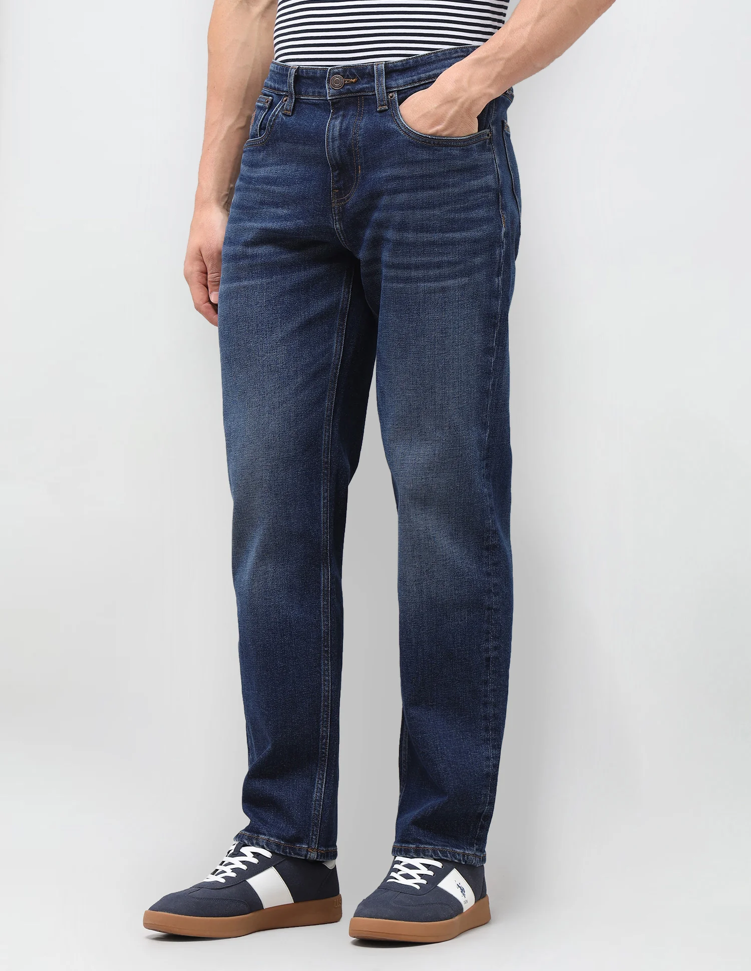 Shawn Relaxed Fit Blue Jeans - Image 4