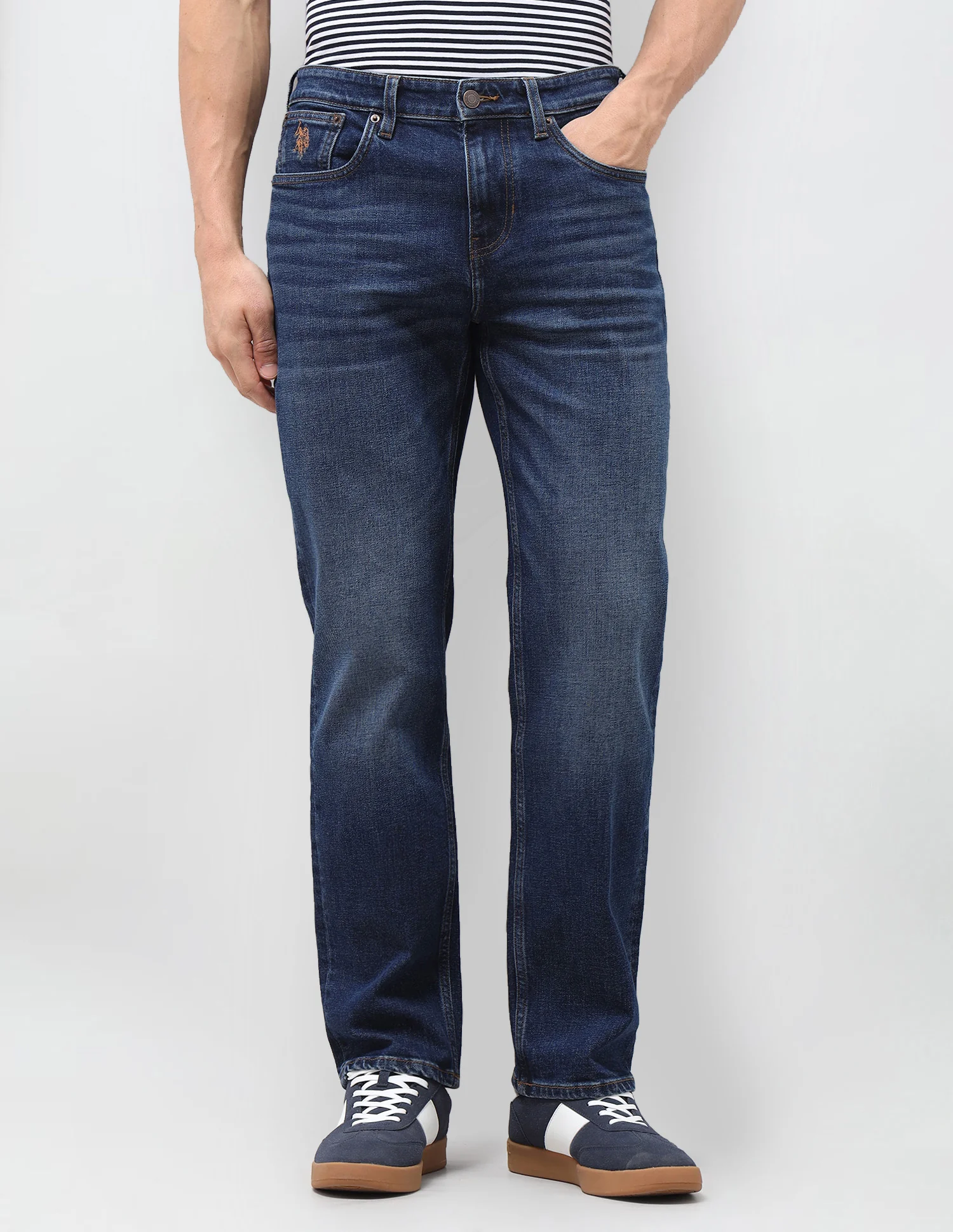 Shawn Relaxed Fit Blue Jeans - Image 6