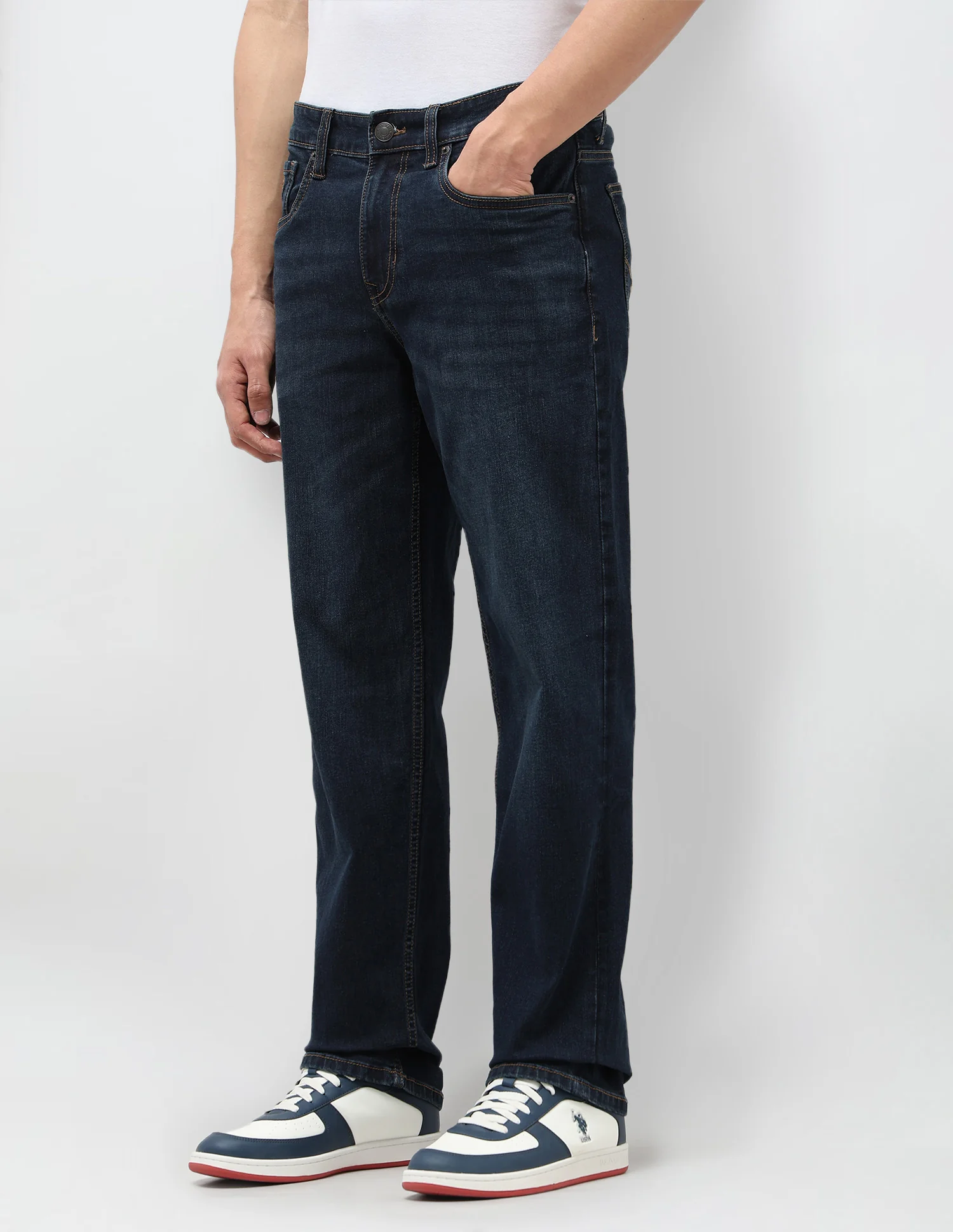 Shawn Relaxed Fit Blue Jeans - Image 4