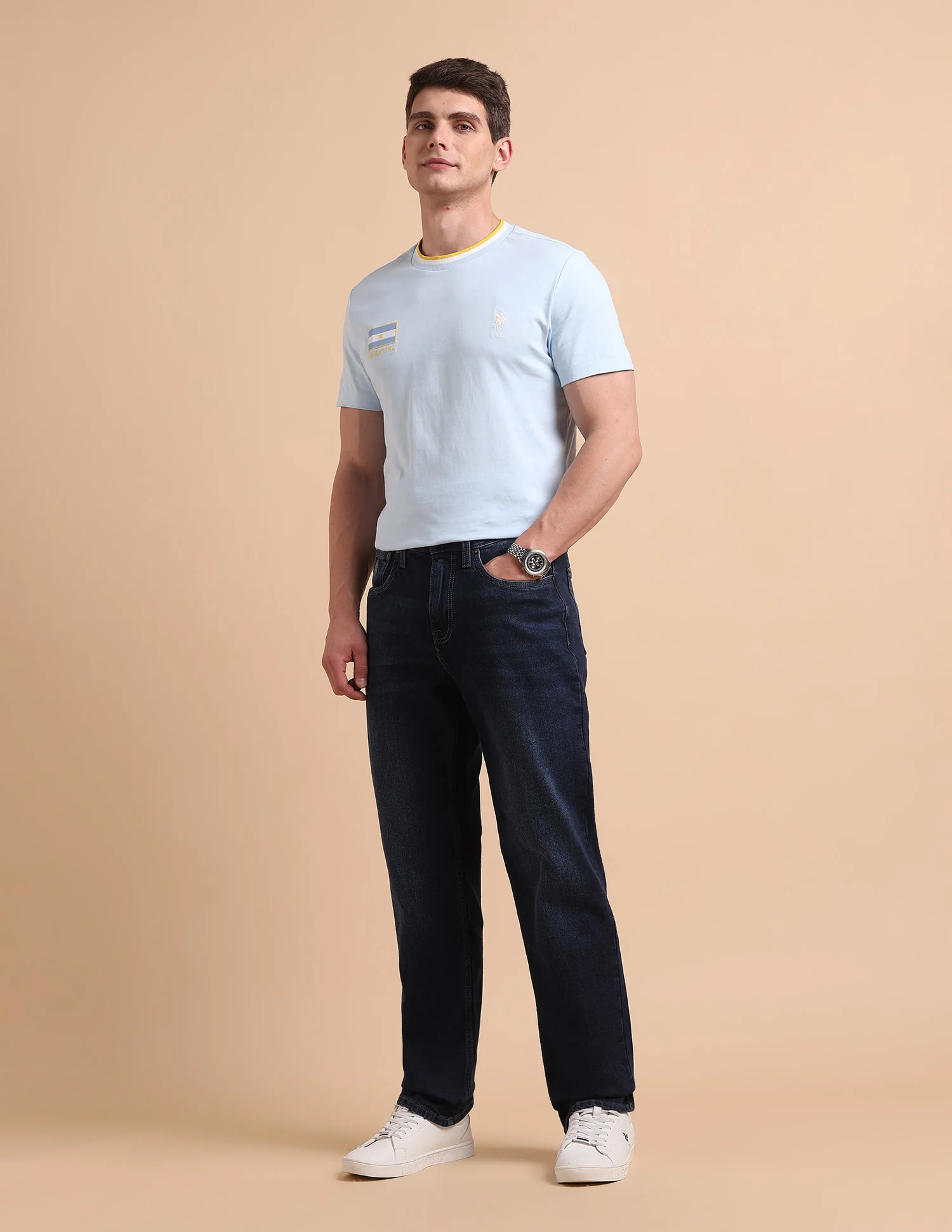 Shawn Relaxed Fit Blue Jeans - Image 3