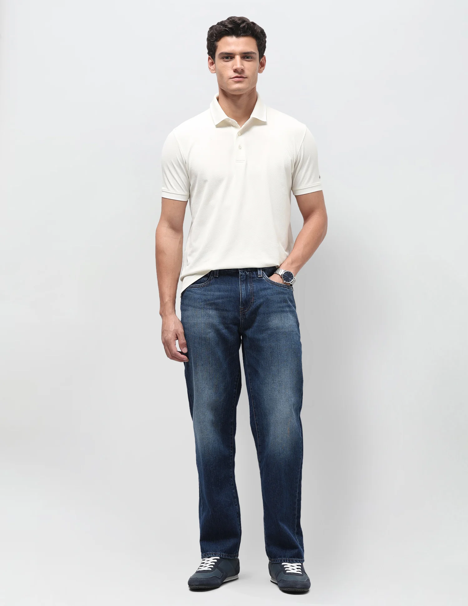 Shawn Relaxed Fit Blue Jeans - Image 3