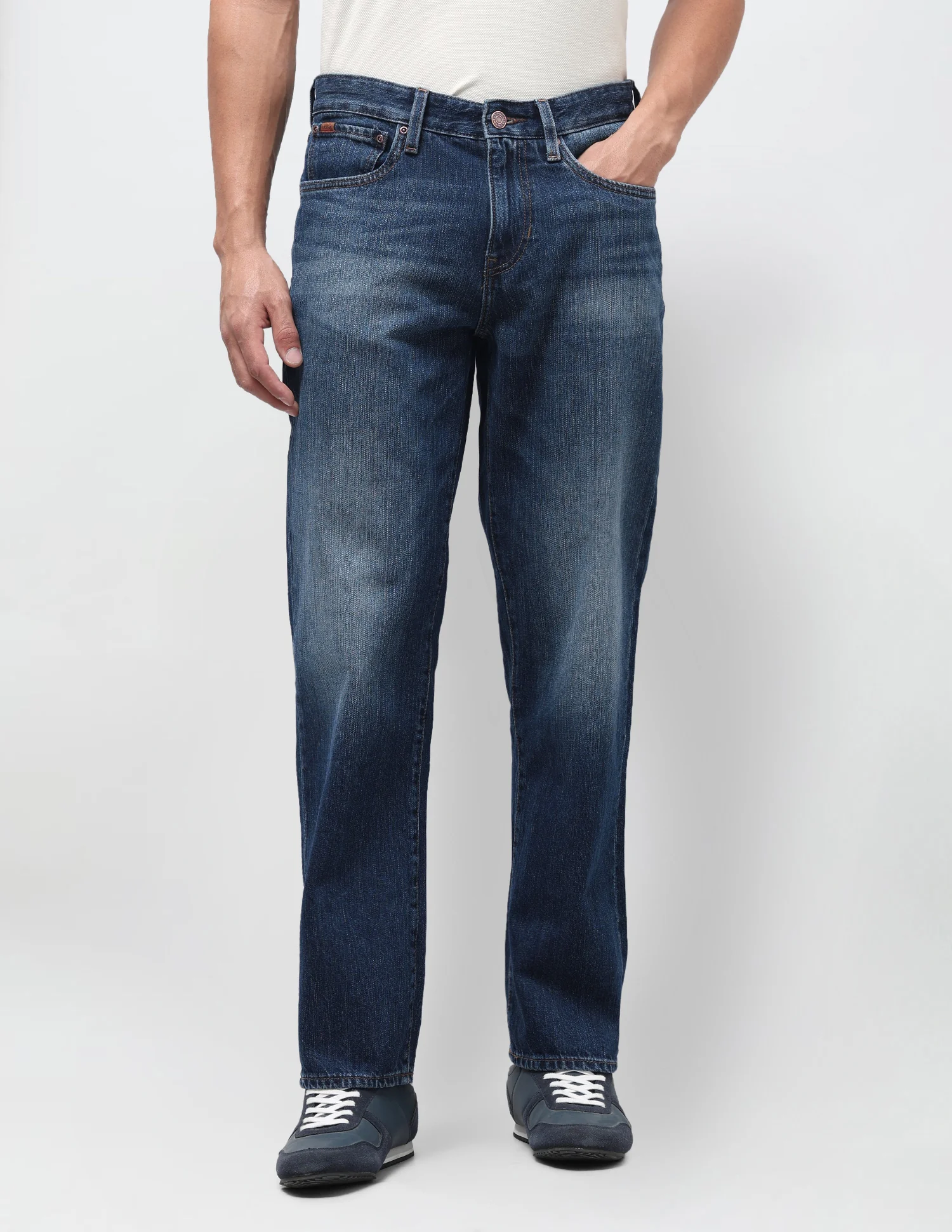 Shawn Relaxed Fit Blue Jeans - Image 6