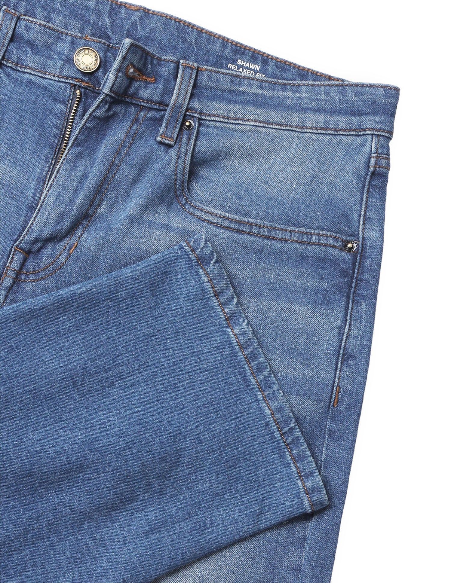 Shawn Relaxed Fit Blue Jeans - Image 2