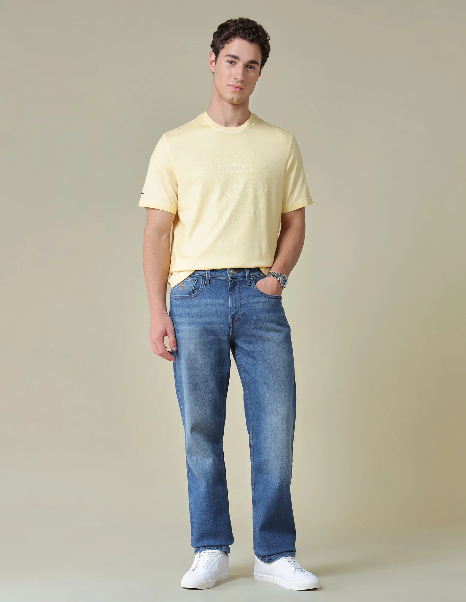 Shawn Relaxed Fit Blue Jeans - Image 3