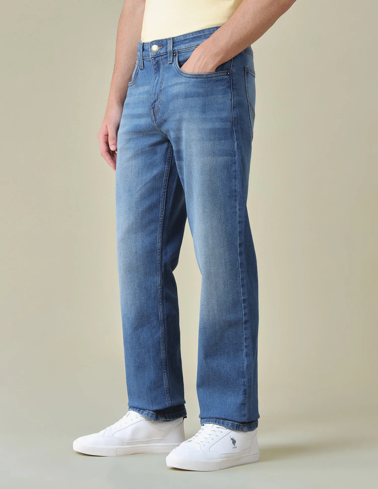 Shawn Relaxed Fit Blue Jeans - Image 4