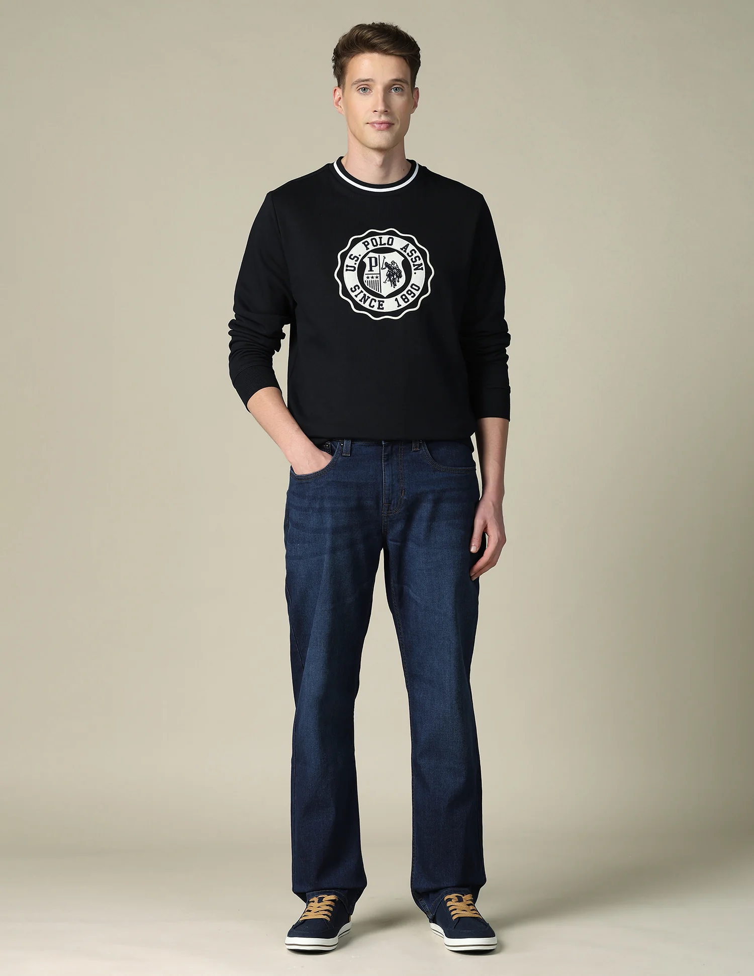 Shawn Relaxed Fit Blue Jeans - Image 3