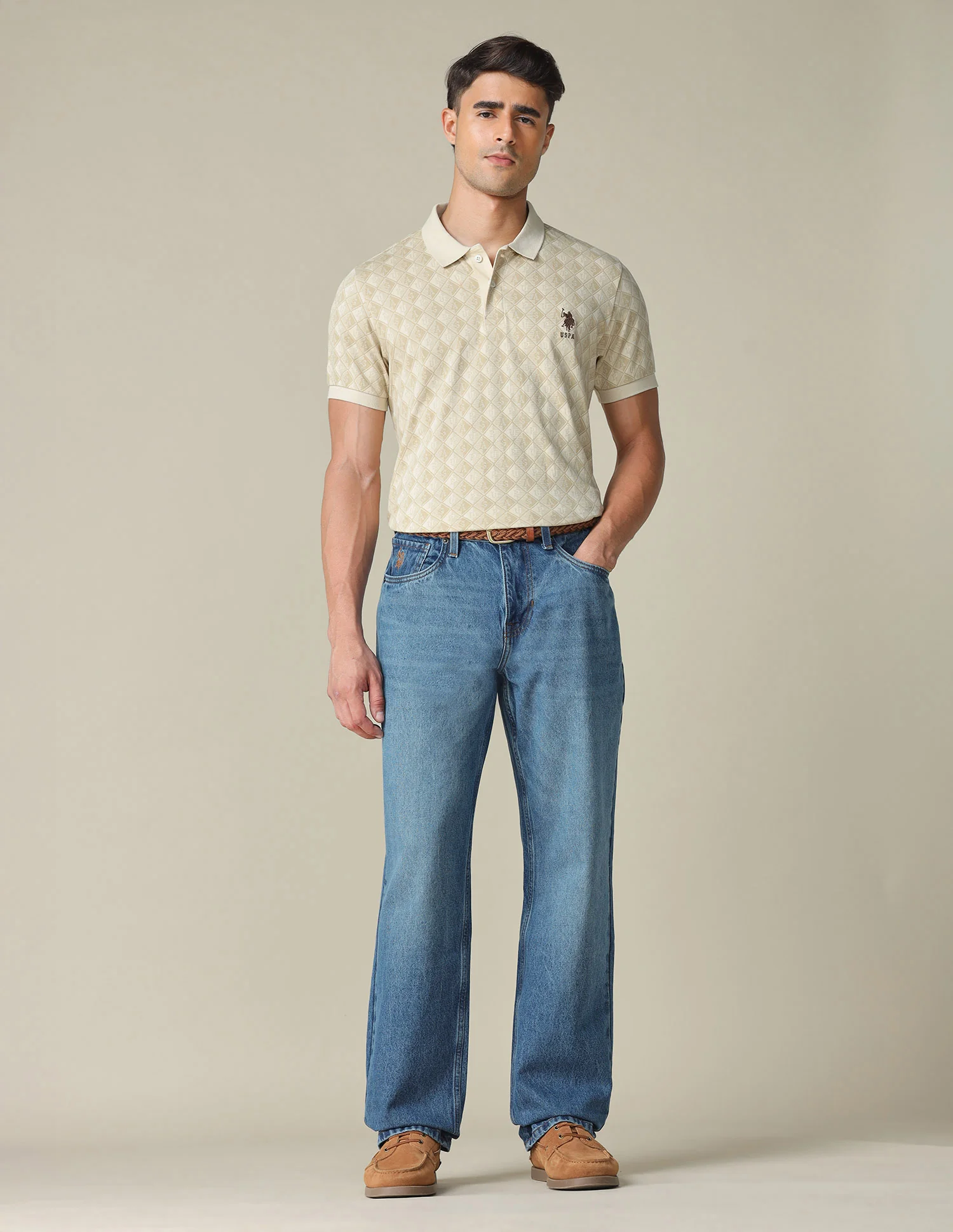 Shawn Relaxed Fit Blue Jeans - Image 3