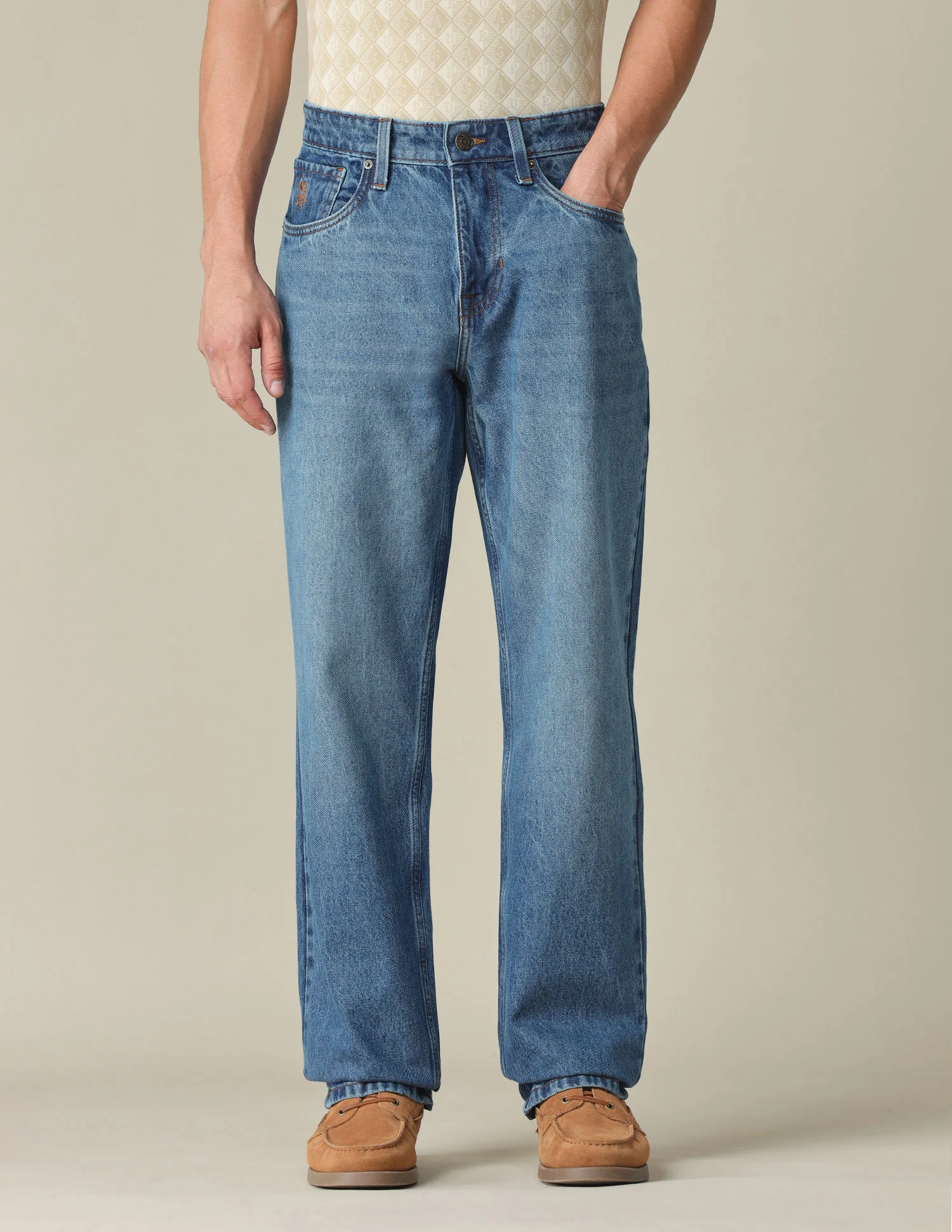 Shawn Relaxed Fit Blue Jeans - Image 6