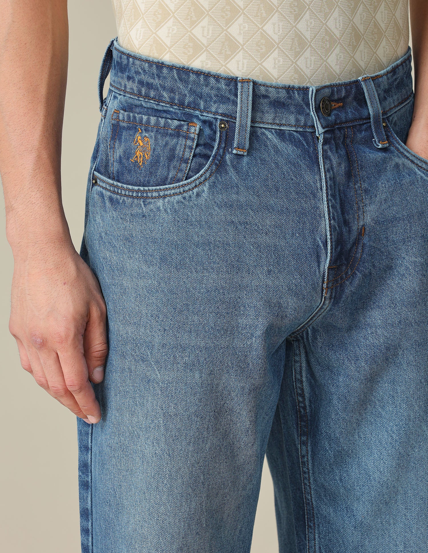 Shawn Relaxed Fit Blue Jeans - Image 7