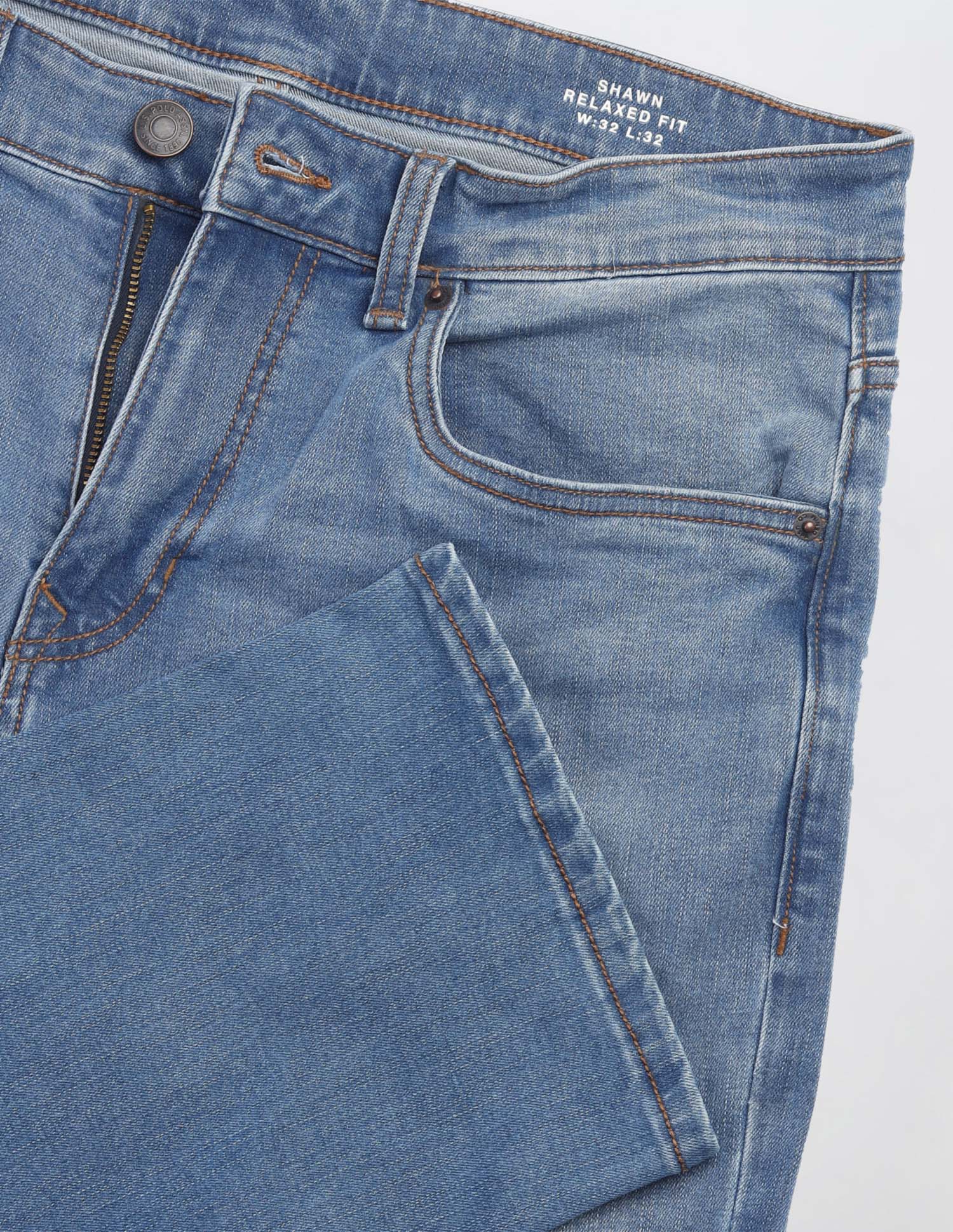 Shawn Relaxed Fit Blue Jeans - Image 2