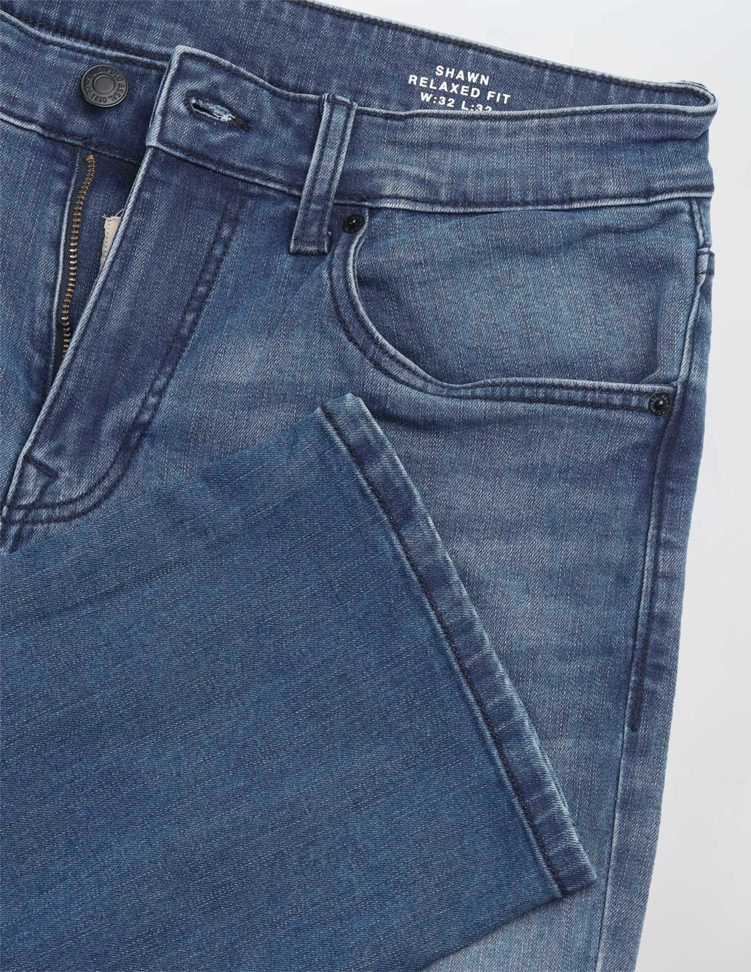 Shawn Relaxed Fit Blue Jeans - Image 2