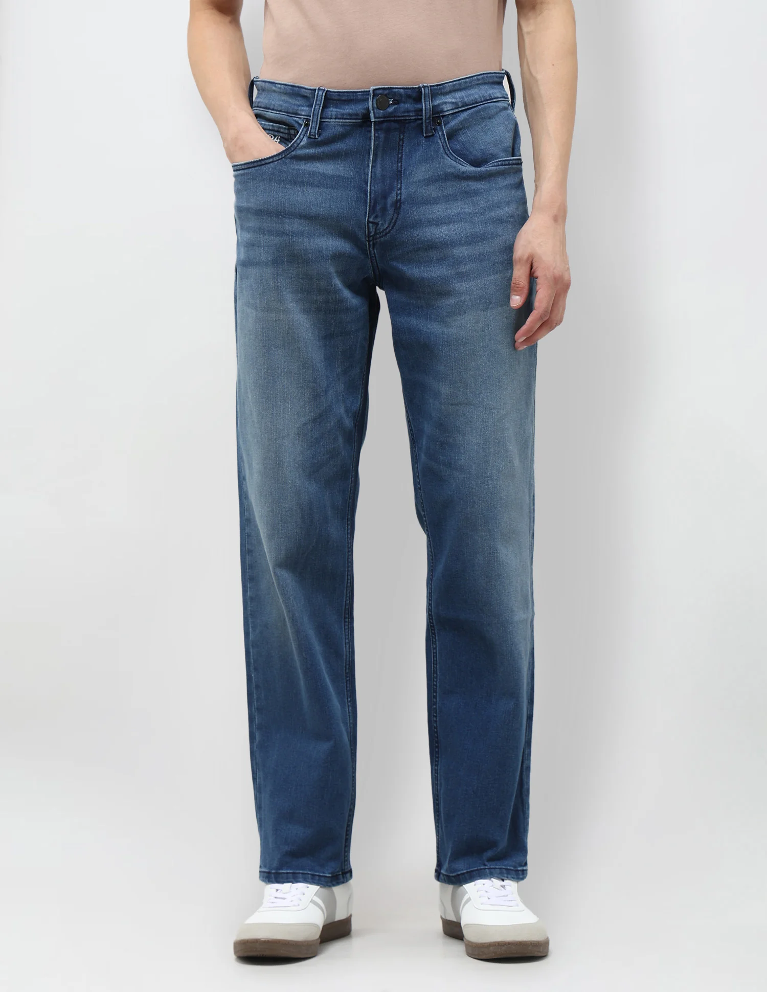 Shawn Relaxed Fit Blue Jeans - Image 6