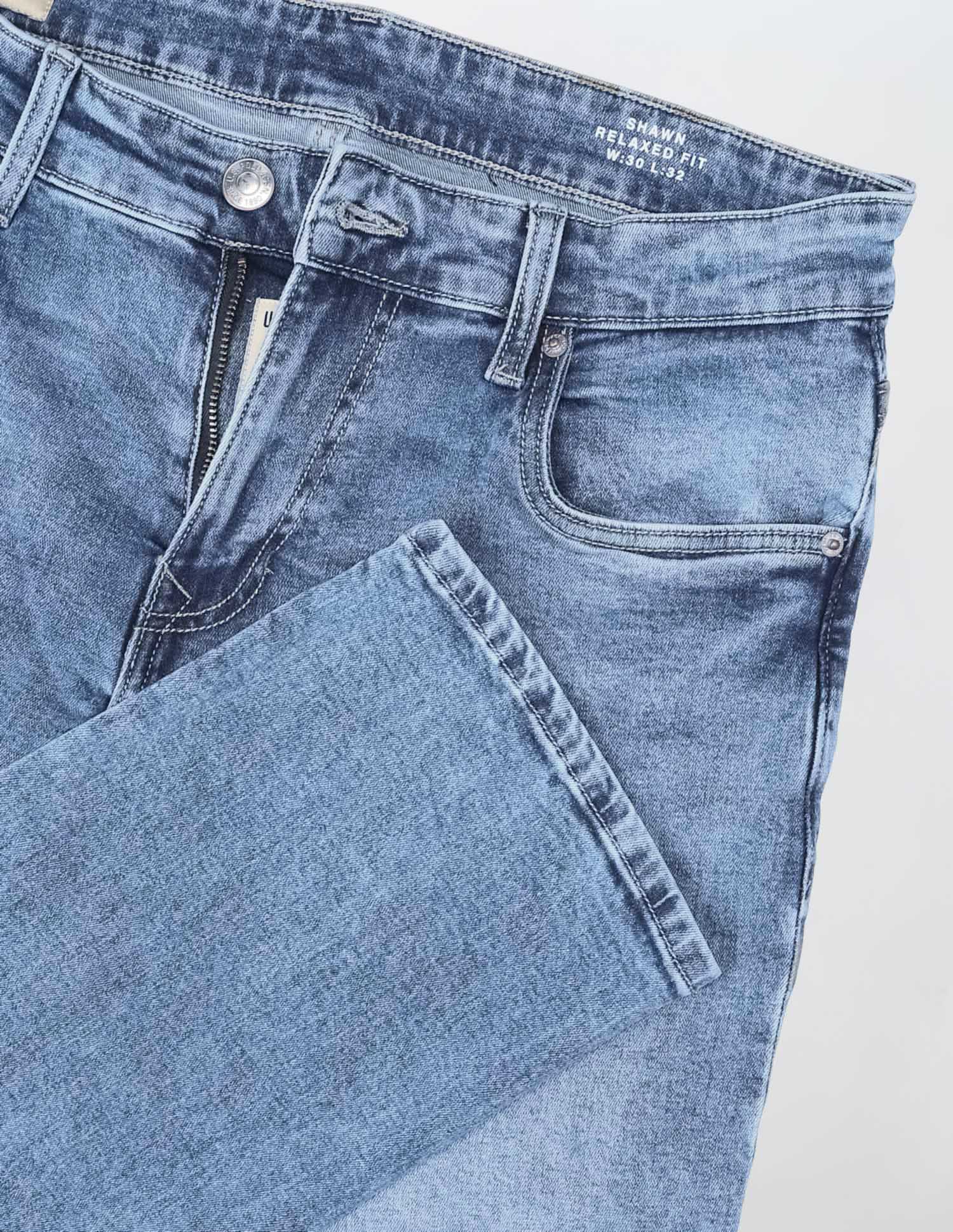Shawn Relaxed Fit Blue Jeans - Image 2