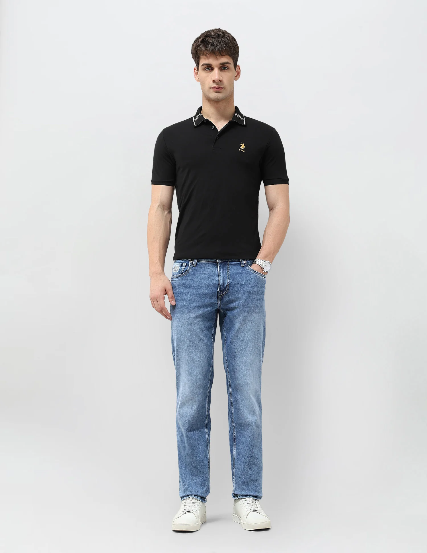 Shawn Relaxed Fit Blue Jeans - Image 3
