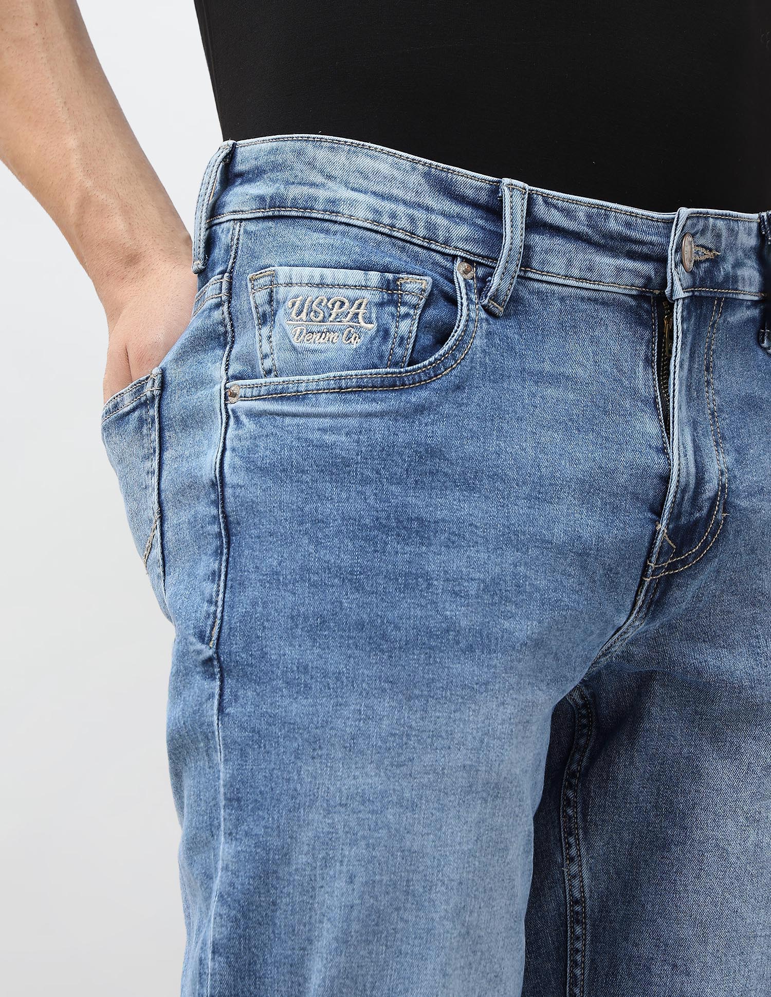 Shawn Relaxed Fit Blue Jeans - Image 7