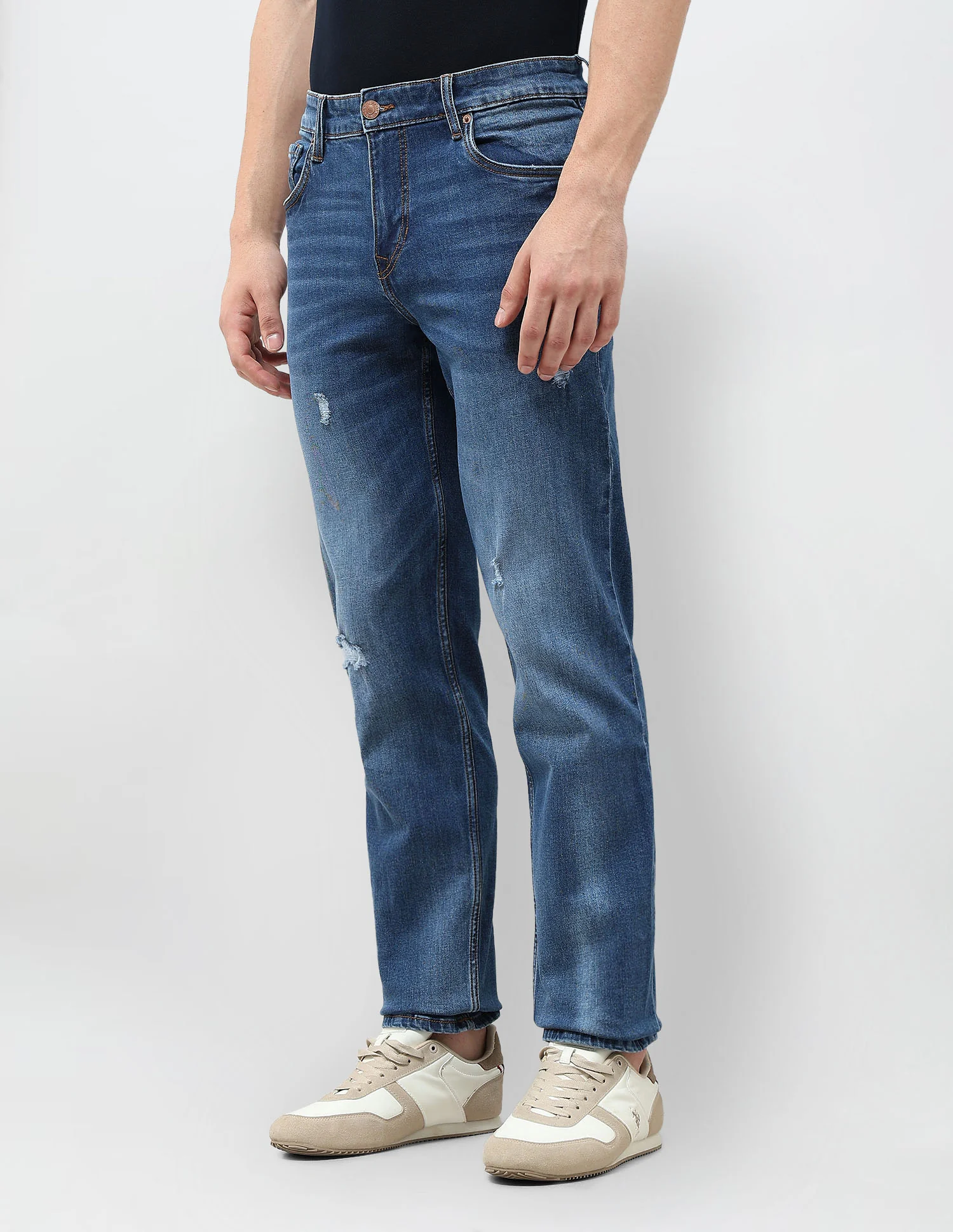 Shawn Relaxed Fit Blue Jeans - Image 4
