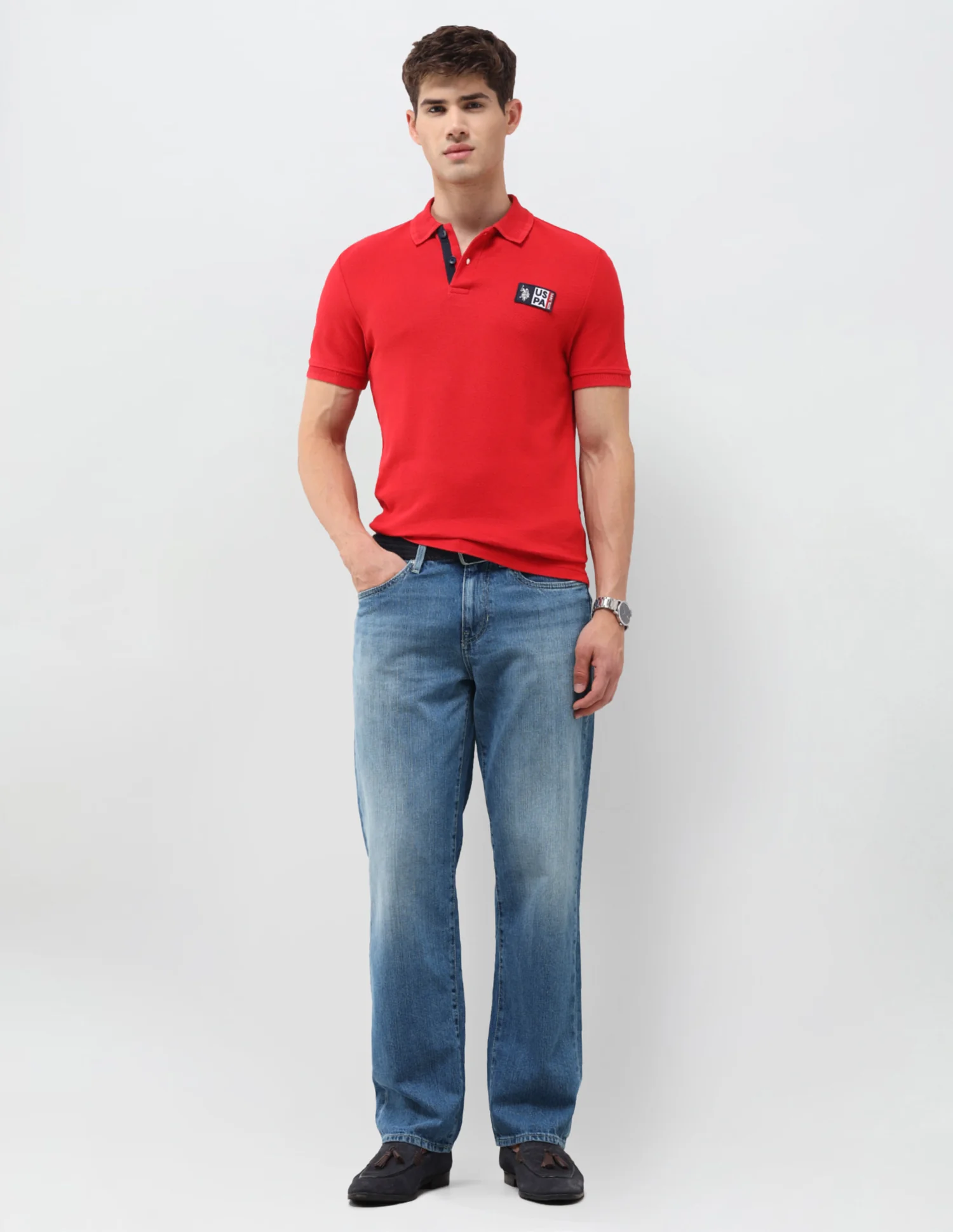Shawn Relaxed Fit Blue Jeans - Image 3