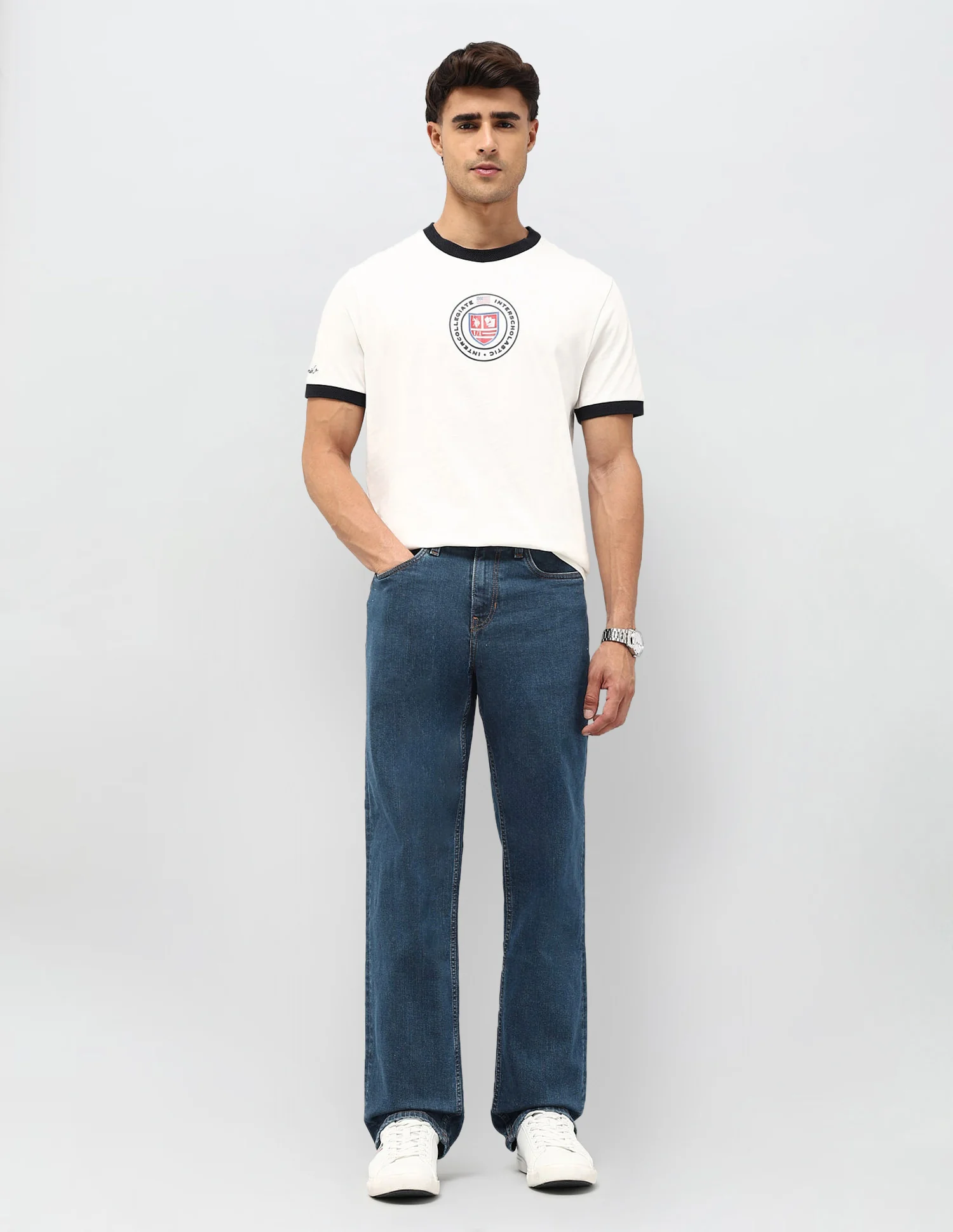Shawn Relaxed Fit Blue Jeans - Image 3