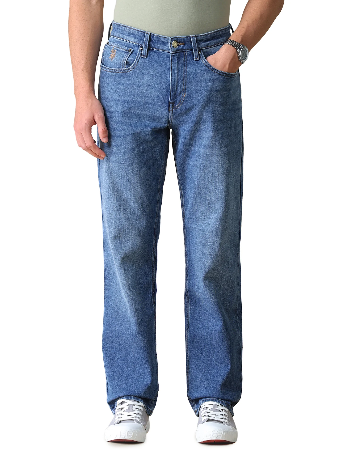 Shawn Relaxed Fit Blue Jeans - Image 10