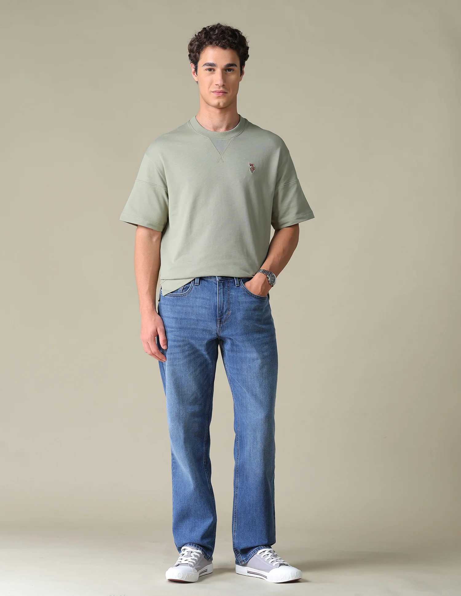 Shawn Relaxed Fit Blue Jeans - Image 3