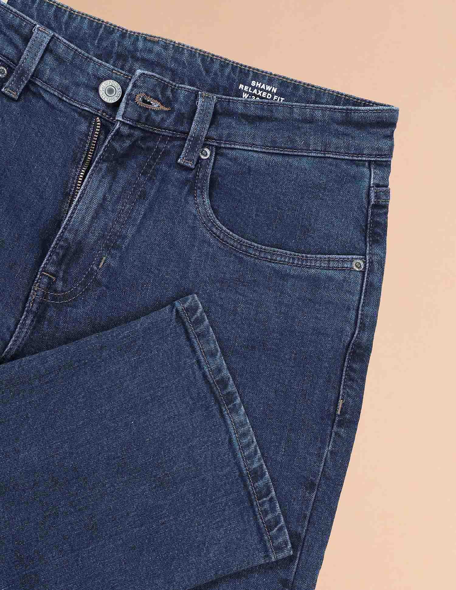 Shawn Relaxed Fit Blue Jeans - Image 2