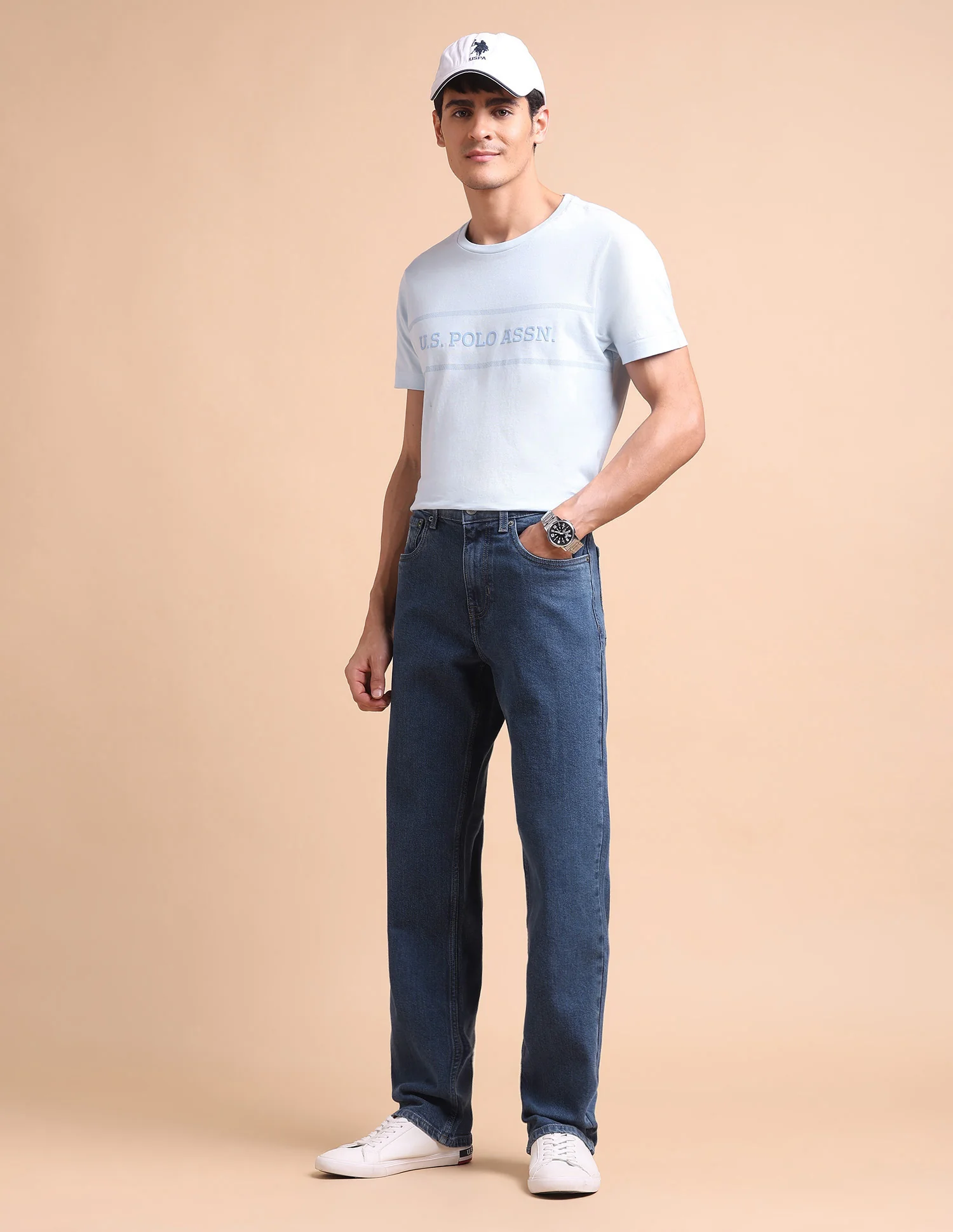 Shawn Relaxed Fit Blue Jeans - Image 3
