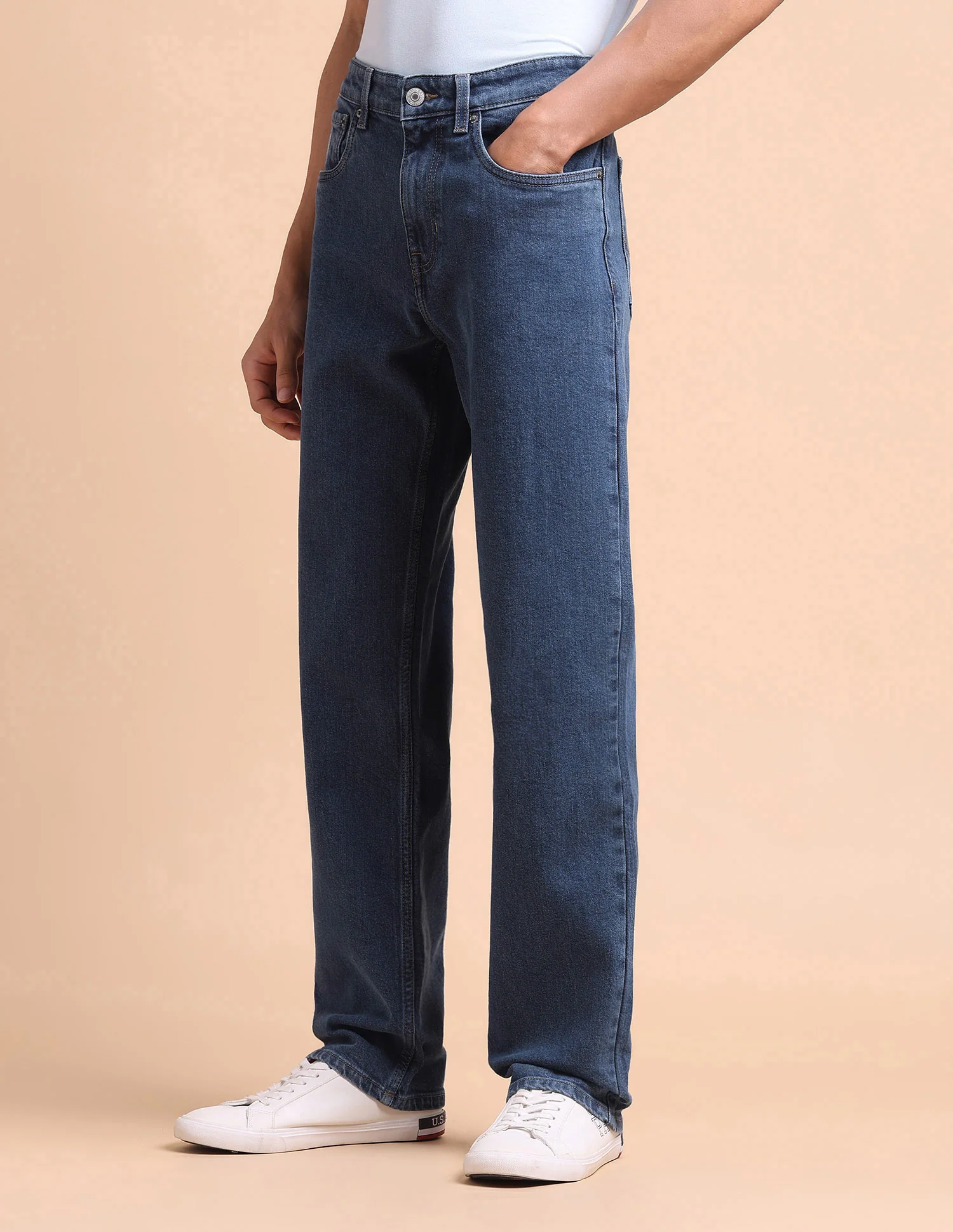 Shawn Relaxed Fit Blue Jeans - Image 4