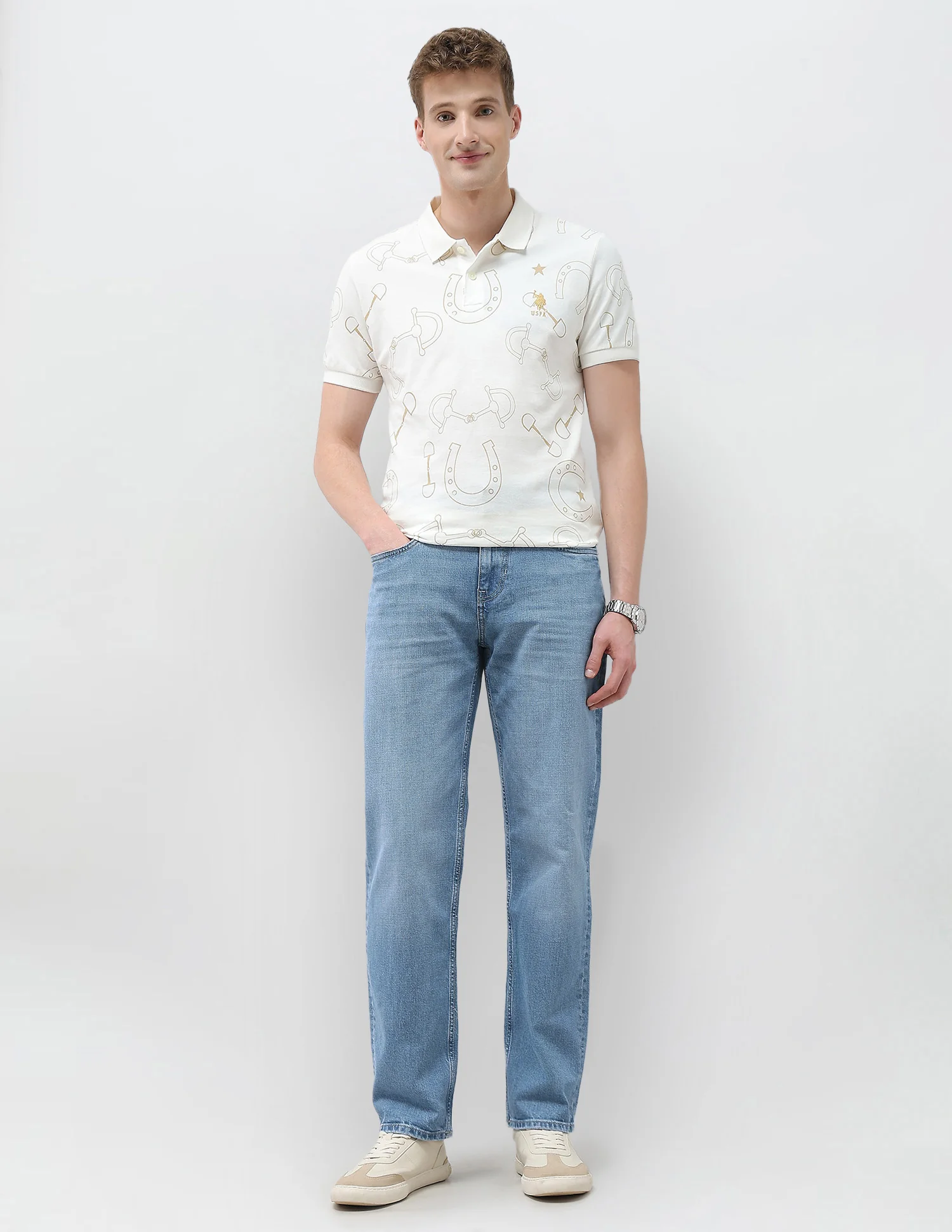 Shawn Relaxed Fit Blue Jeans - Image 3