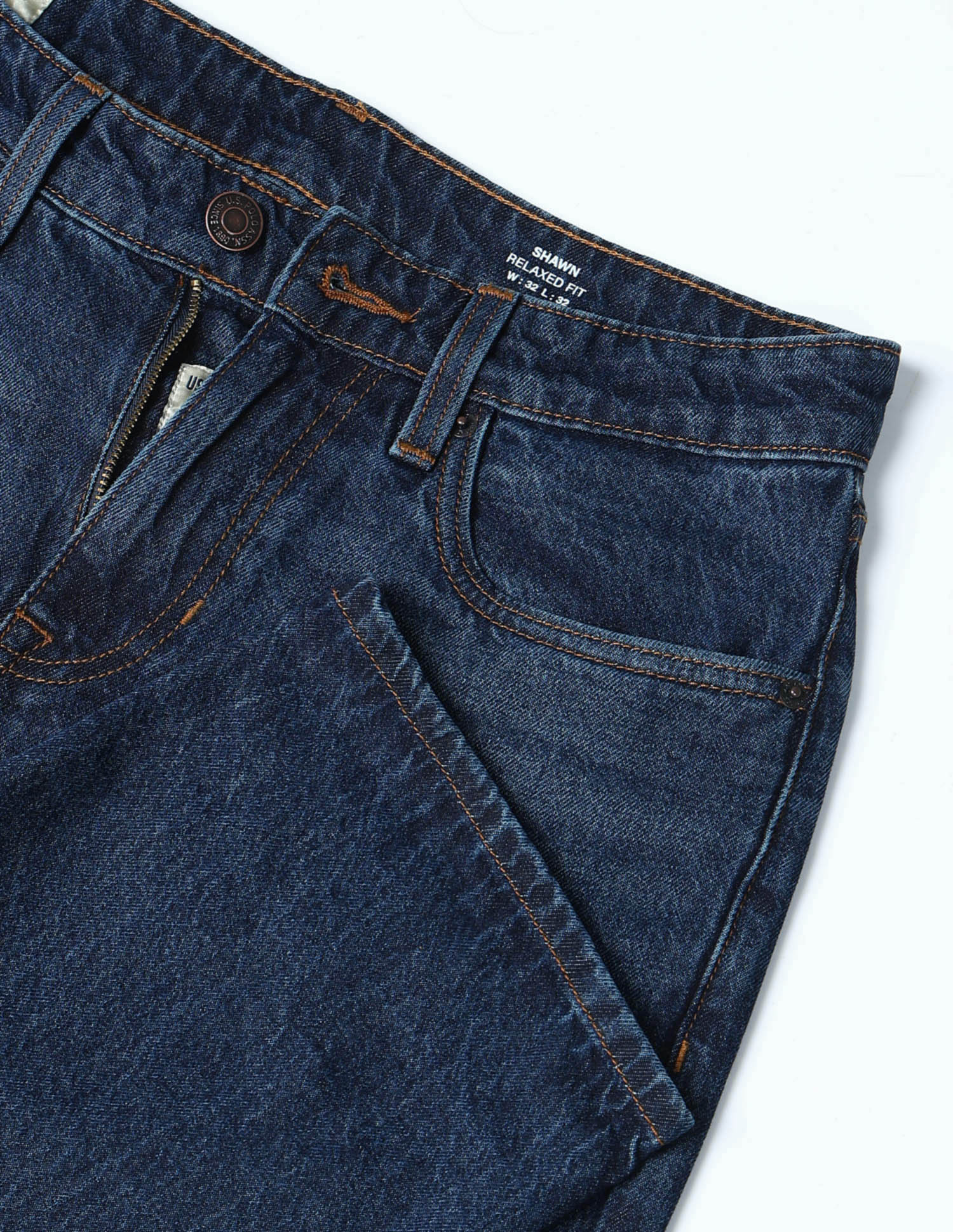 Shawn Relaxed Fit Blue Jeans - Image 2