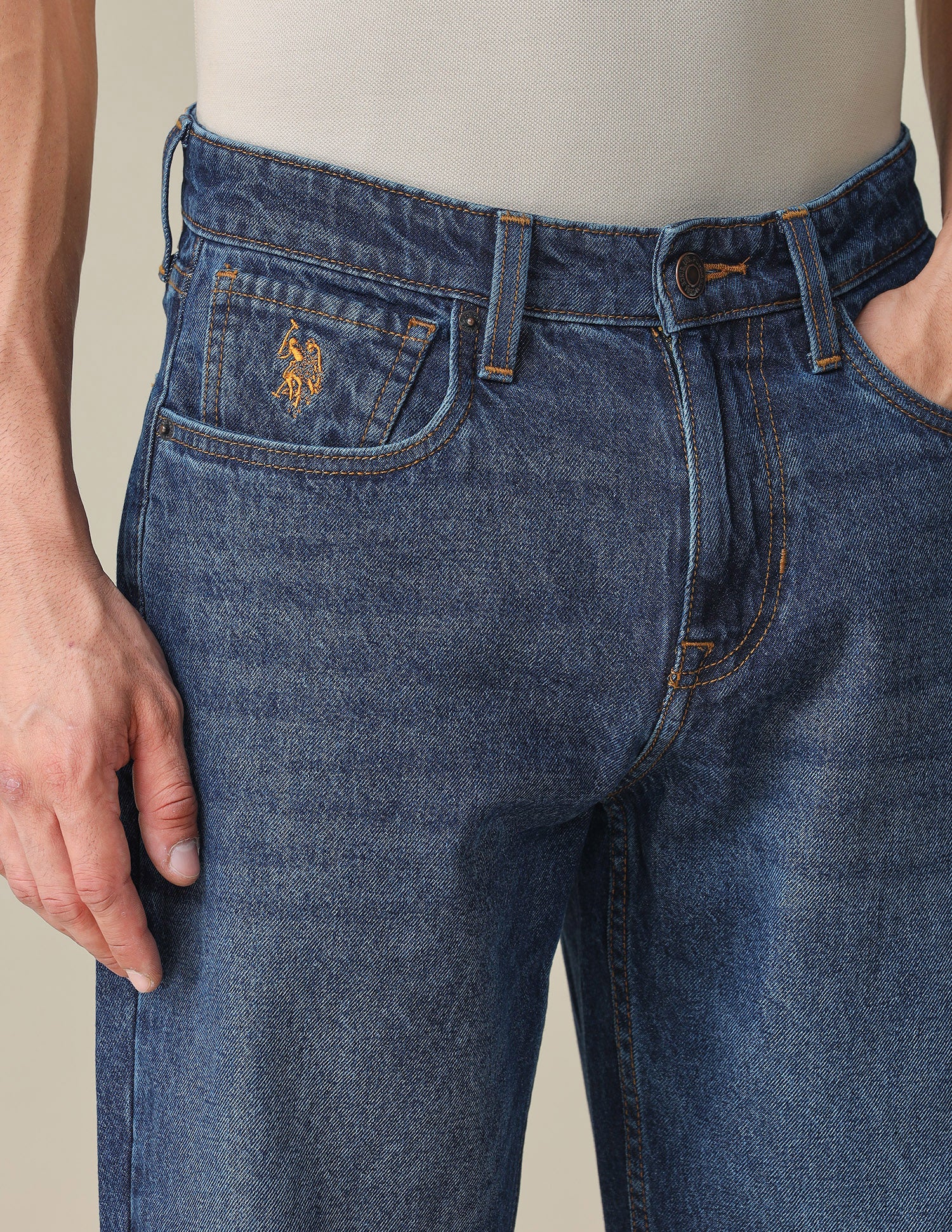 Shawn Relaxed Fit Blue Jeans - Image 8