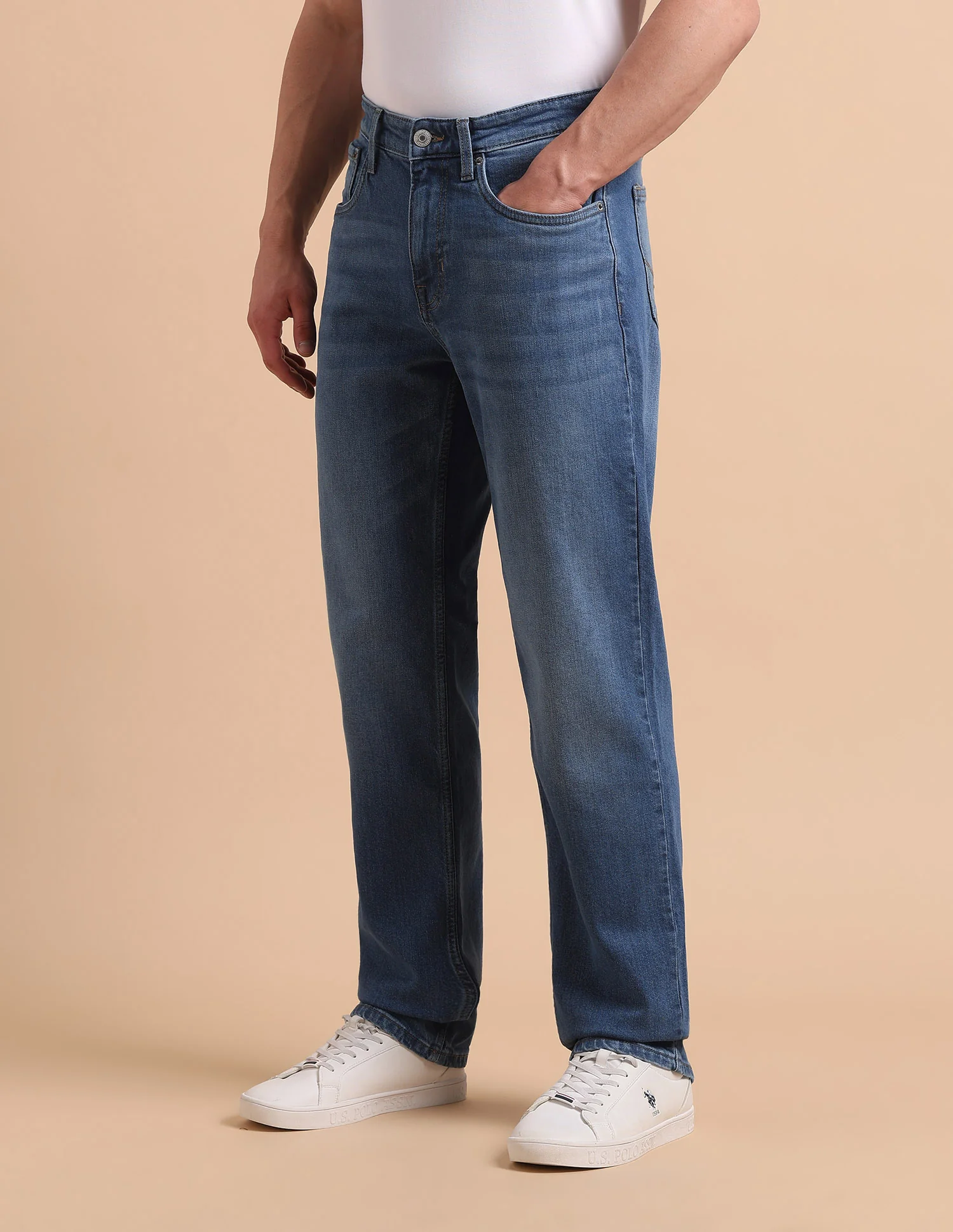 Shawn Relaxed Fit Blue Jeans - Image 4