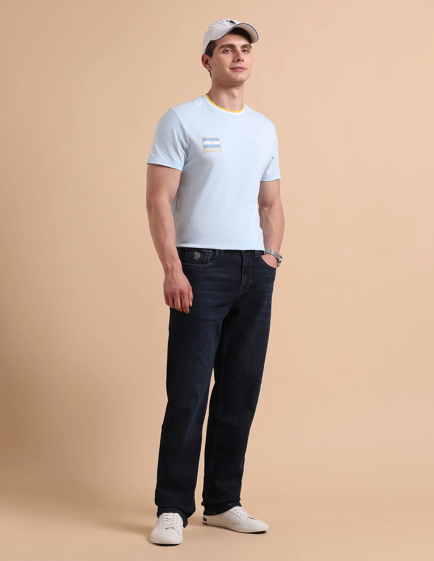Shawn Relaxed Fit Blue Jeans - Image 3