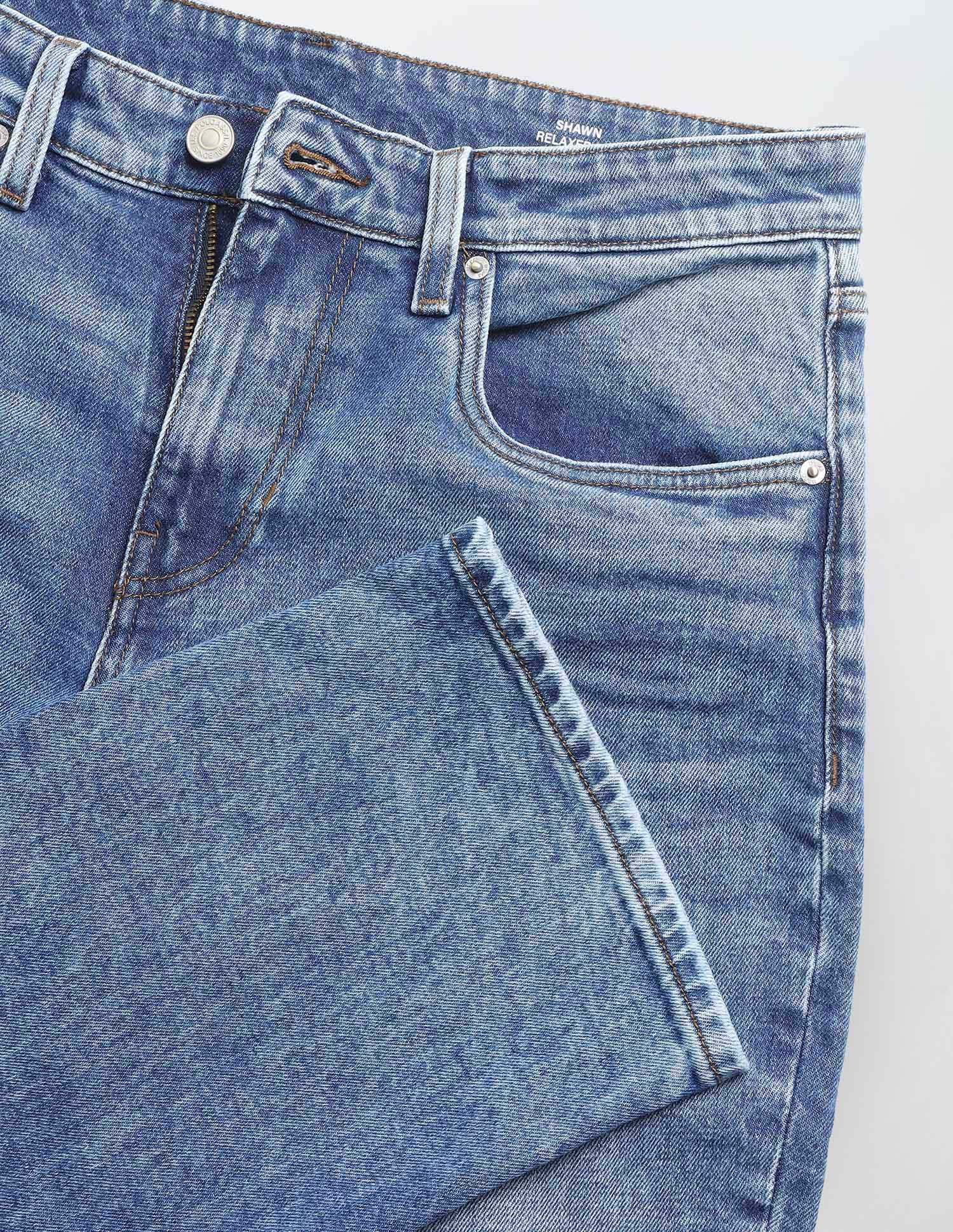 Shawn Relaxed Fit Blue Jeans - Image 2
