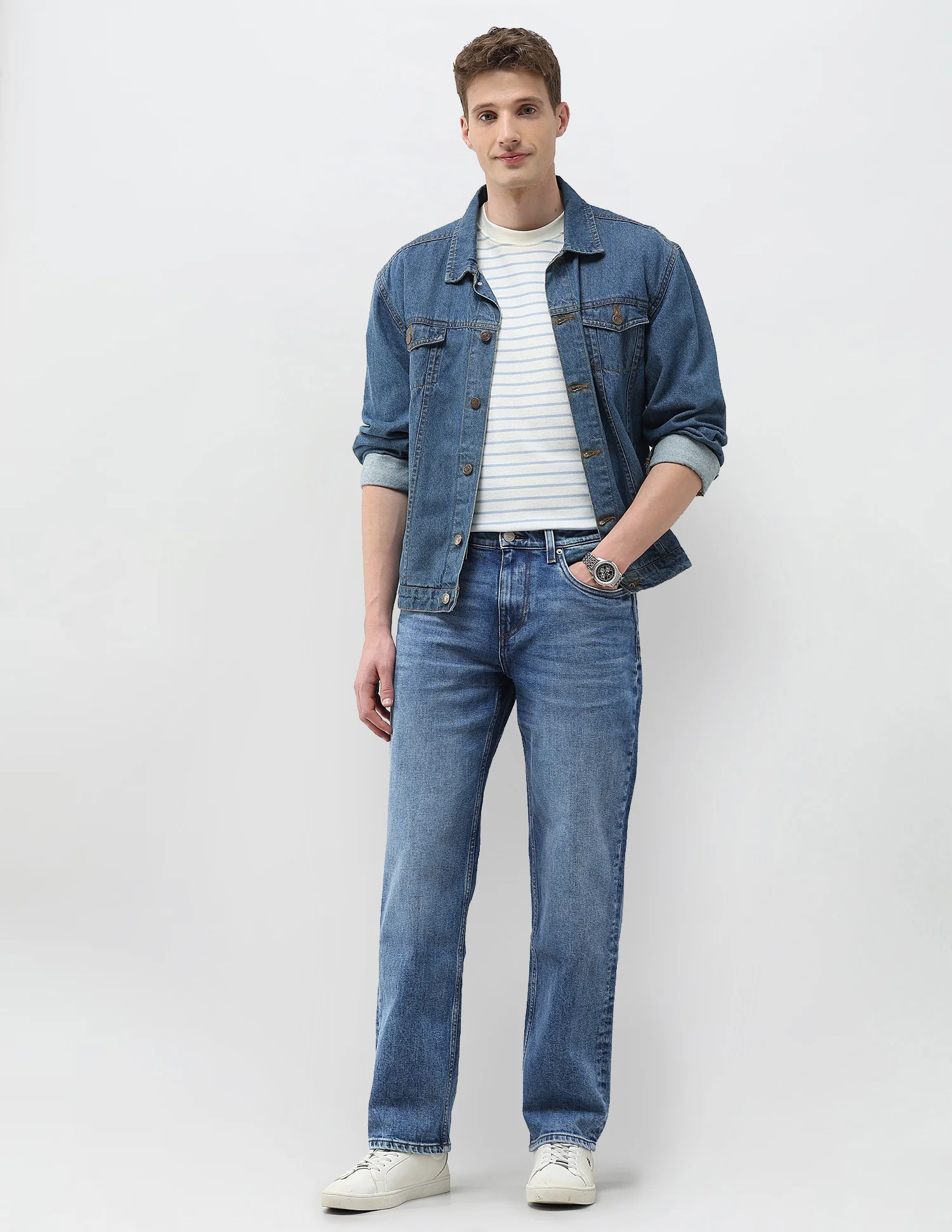 Shawn Relaxed Fit Blue Jeans - Image 3