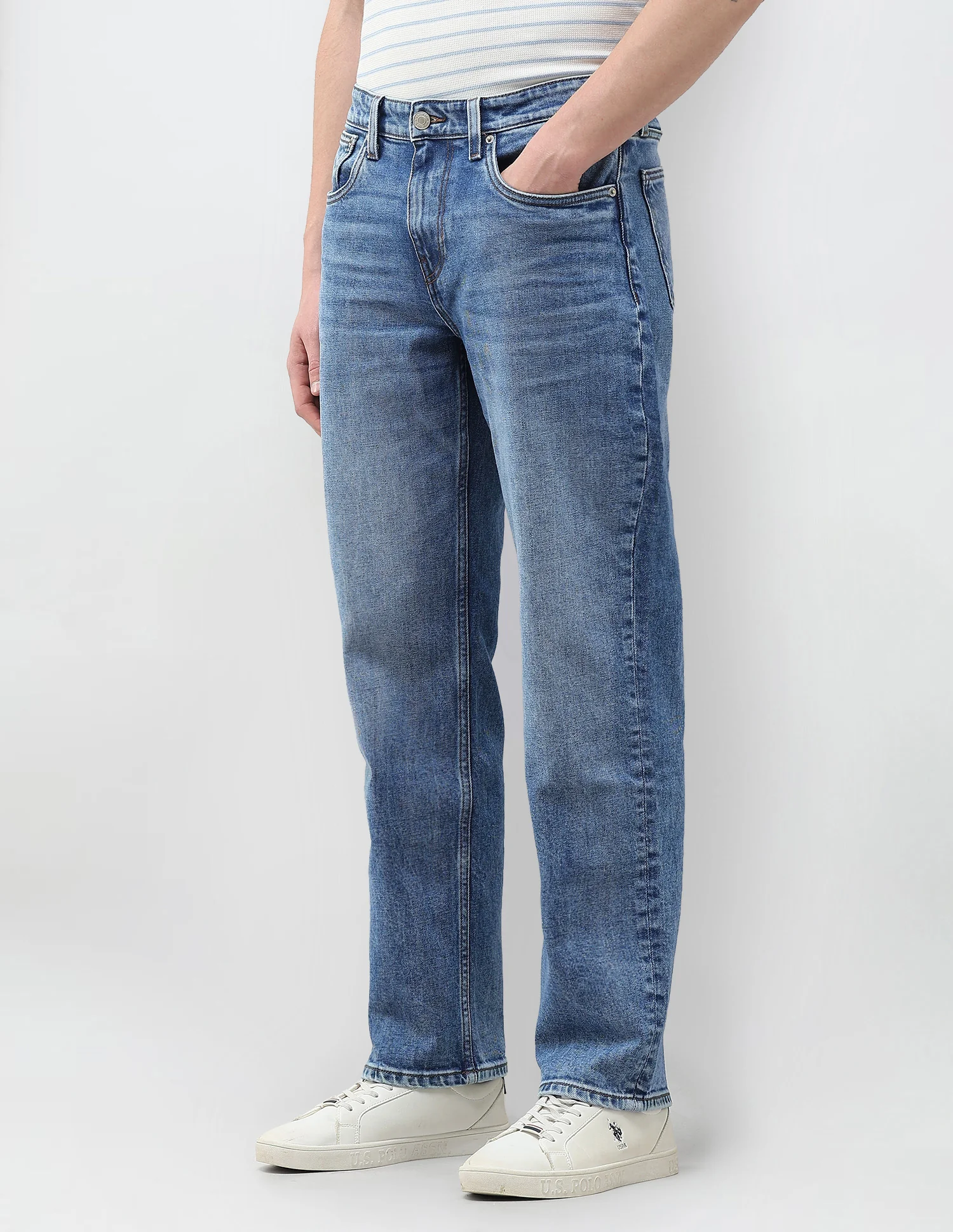 Shawn Relaxed Fit Blue Jeans - Image 4