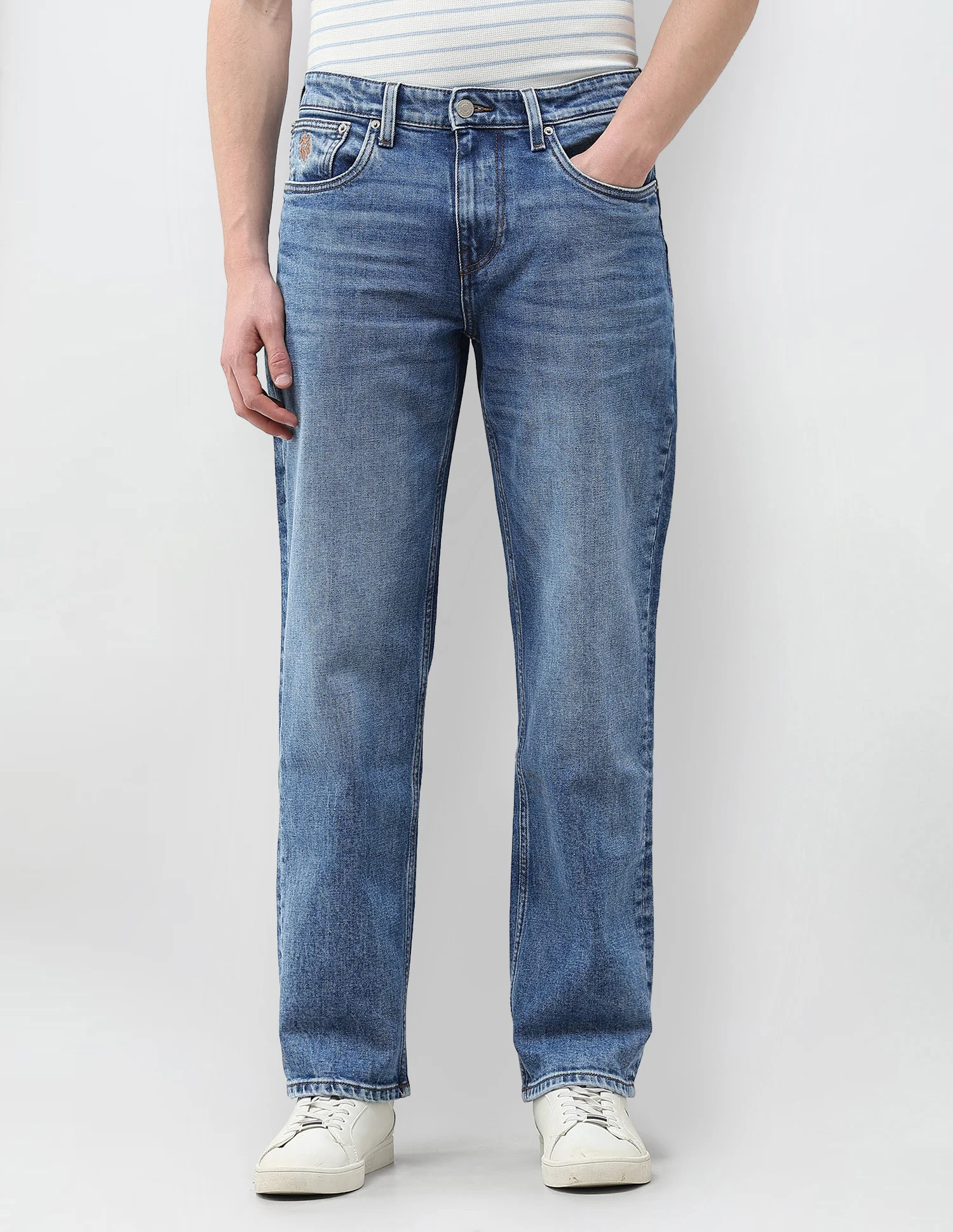Shawn Relaxed Fit Blue Jeans - Image 6