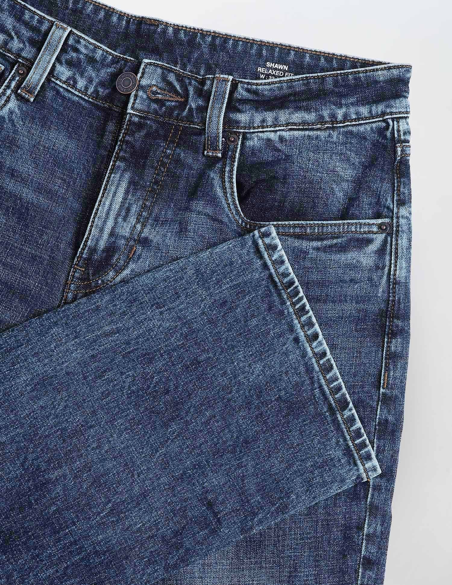 Shawn Relaxed Fit Blue Jeans - Image 2