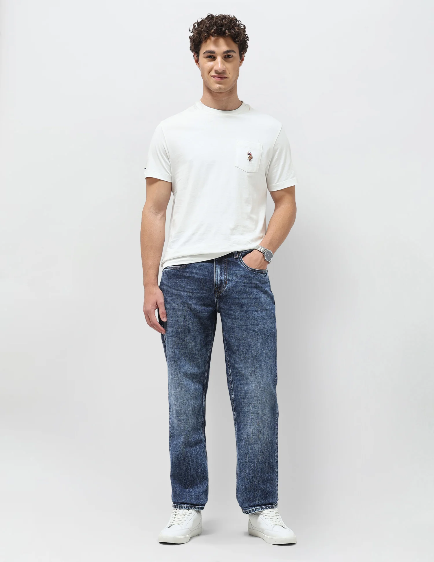 Shawn Relaxed Fit Blue Jeans - Image 3