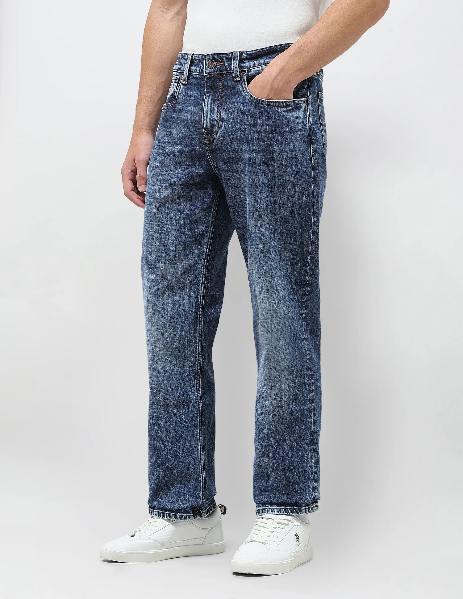 Shawn Relaxed Fit Blue Jeans - Image 4