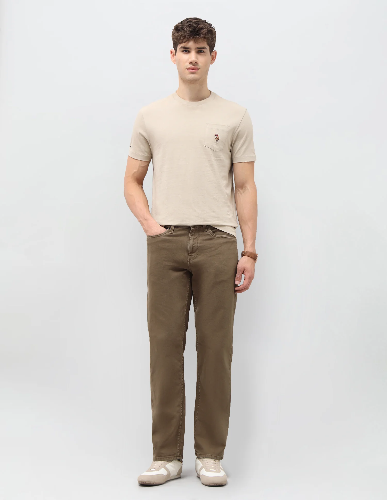 Shawn Relaxed Fit Brown Jeans - Image 3