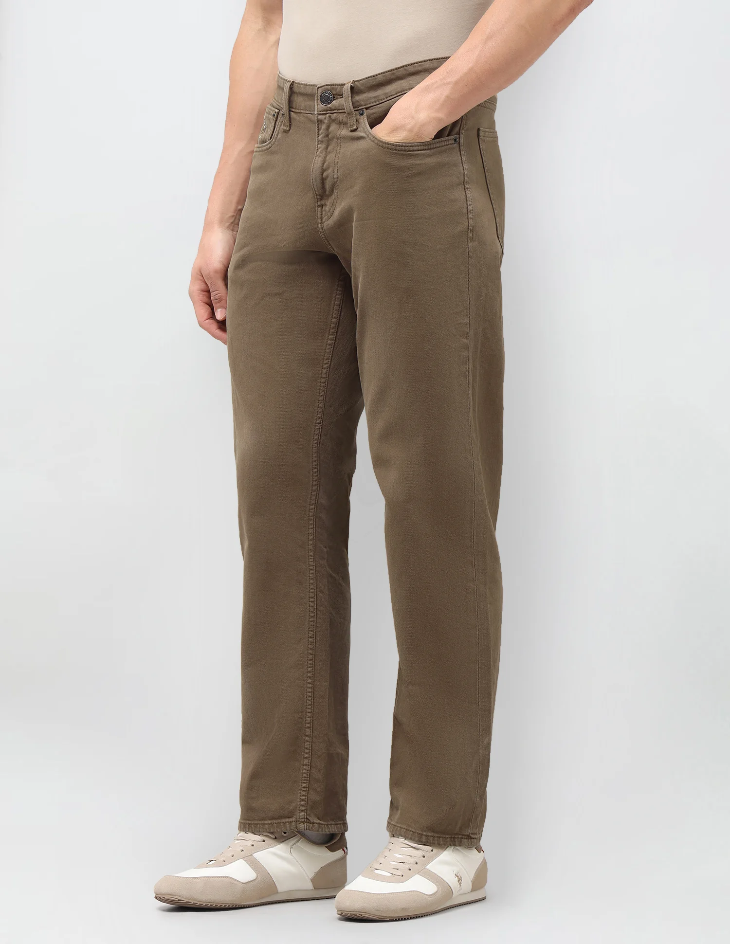Shawn Relaxed Fit Brown Jeans - Image 4