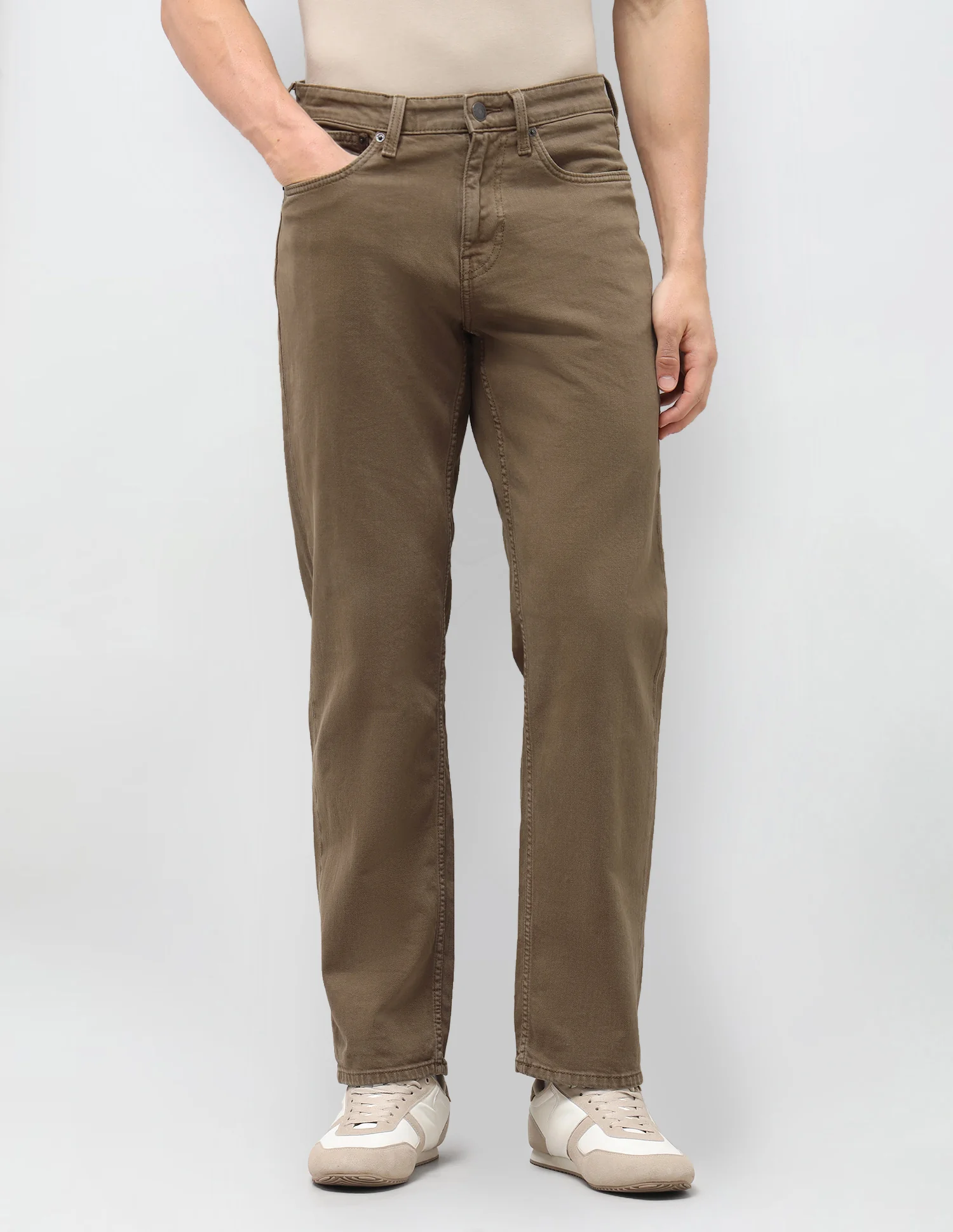 Shawn Relaxed Fit Brown Jeans - Image 6