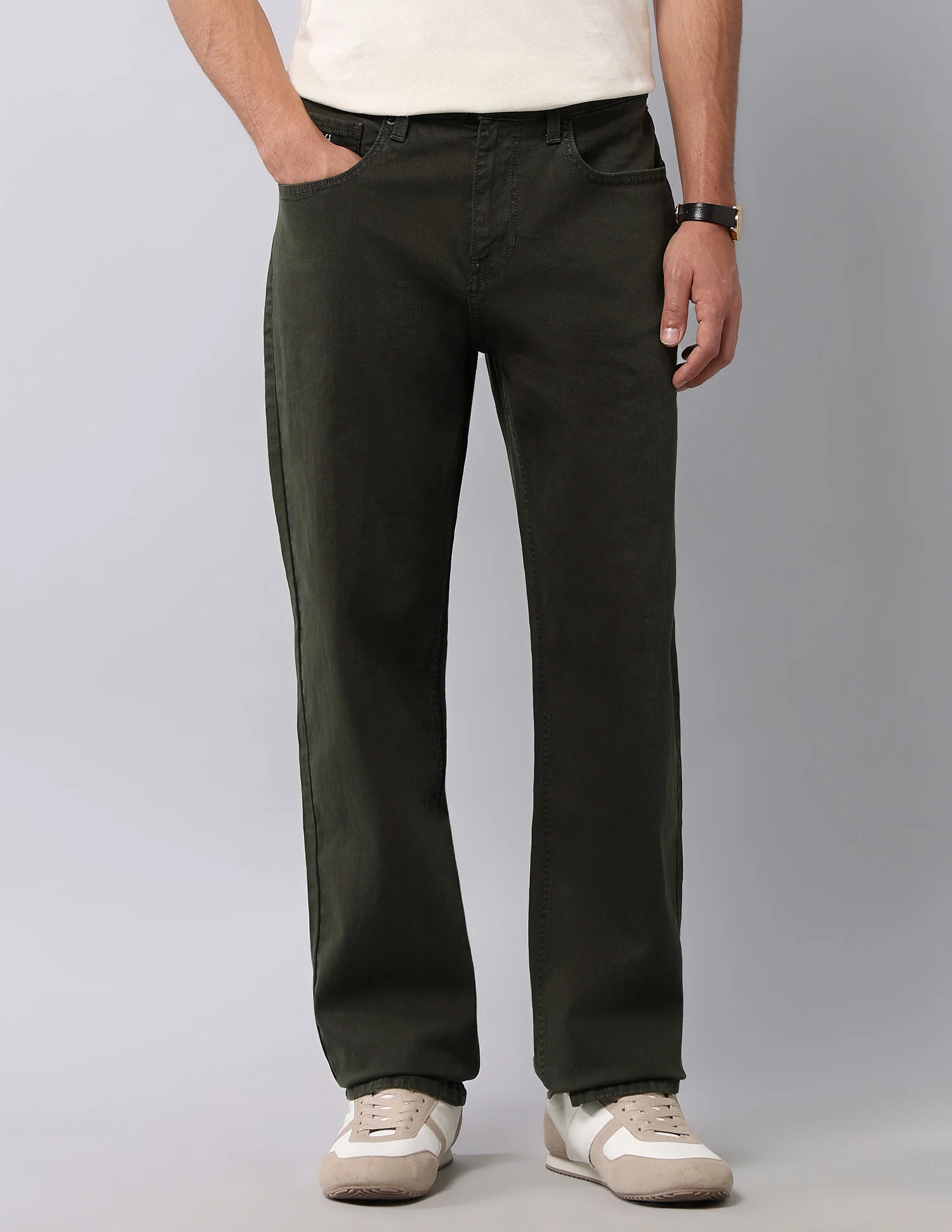 Shawn Relaxed Fit Green Jeans
