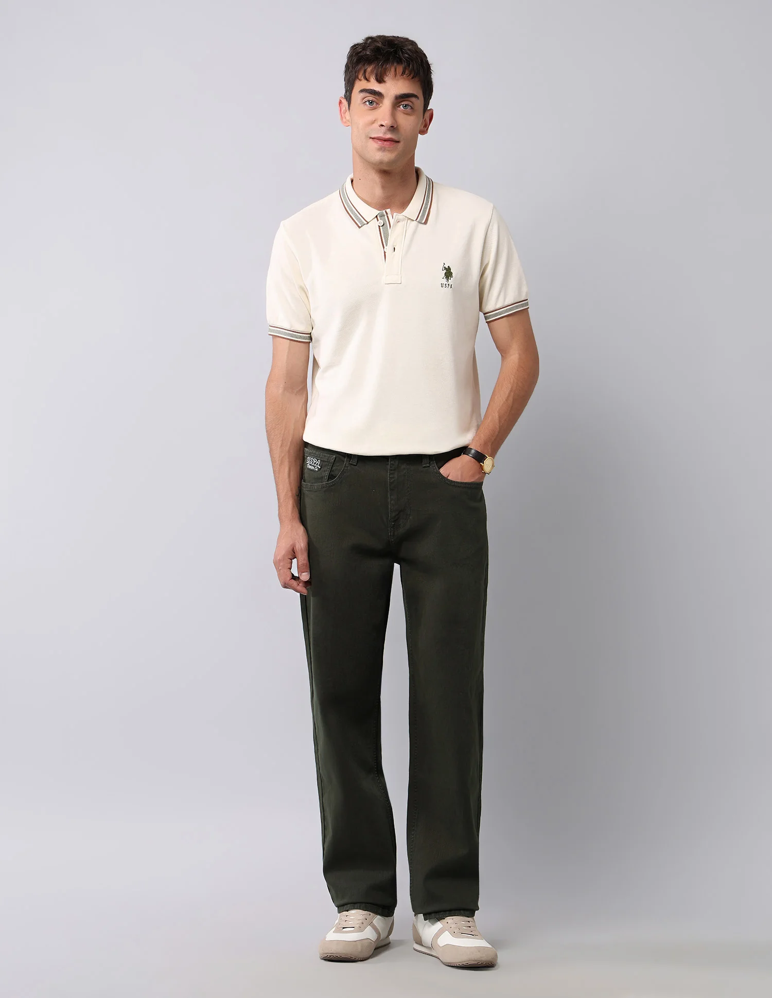 Shawn Relaxed Fit Green Jeans - Image 3