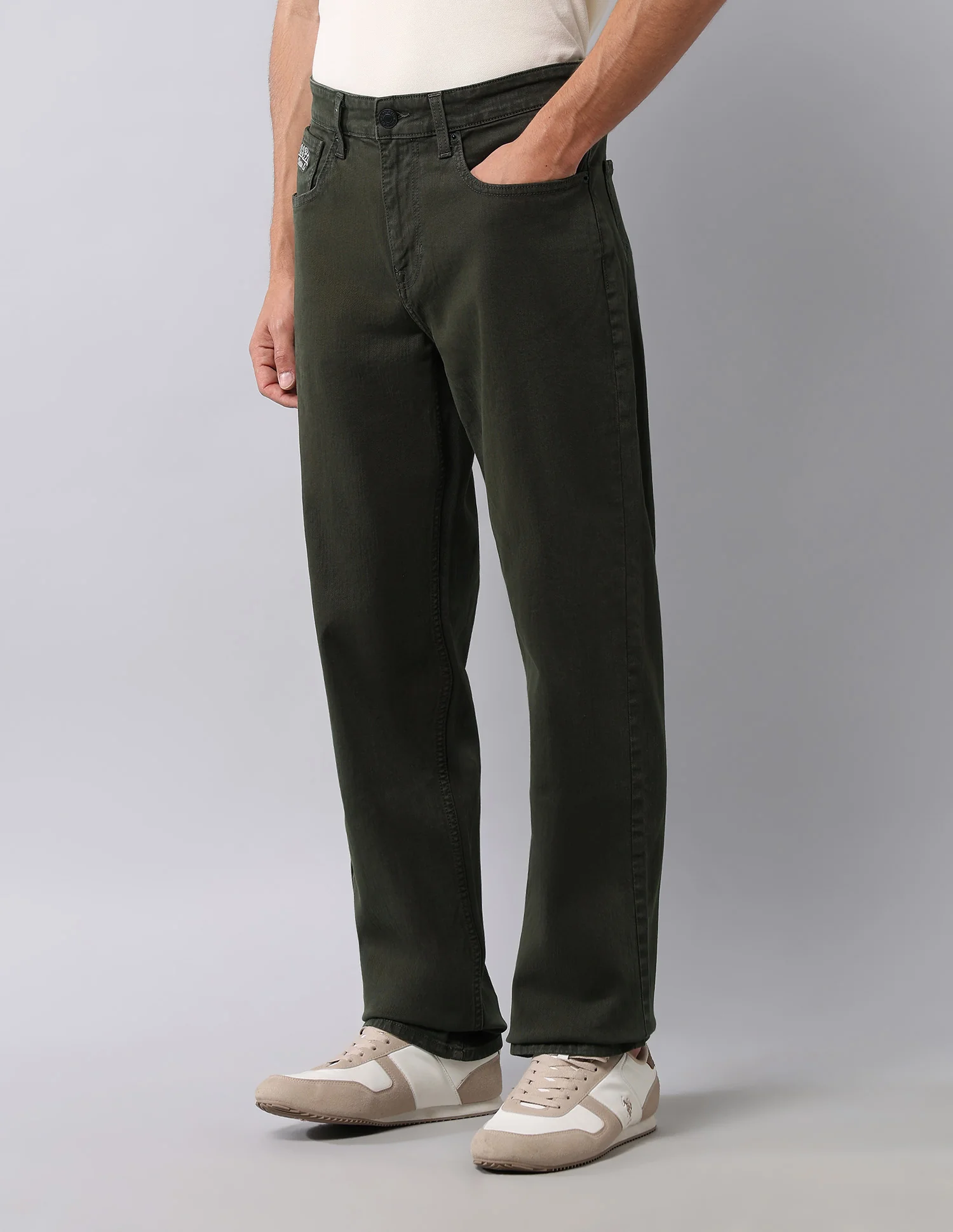 Shawn Relaxed Fit Green Jeans - Image 4