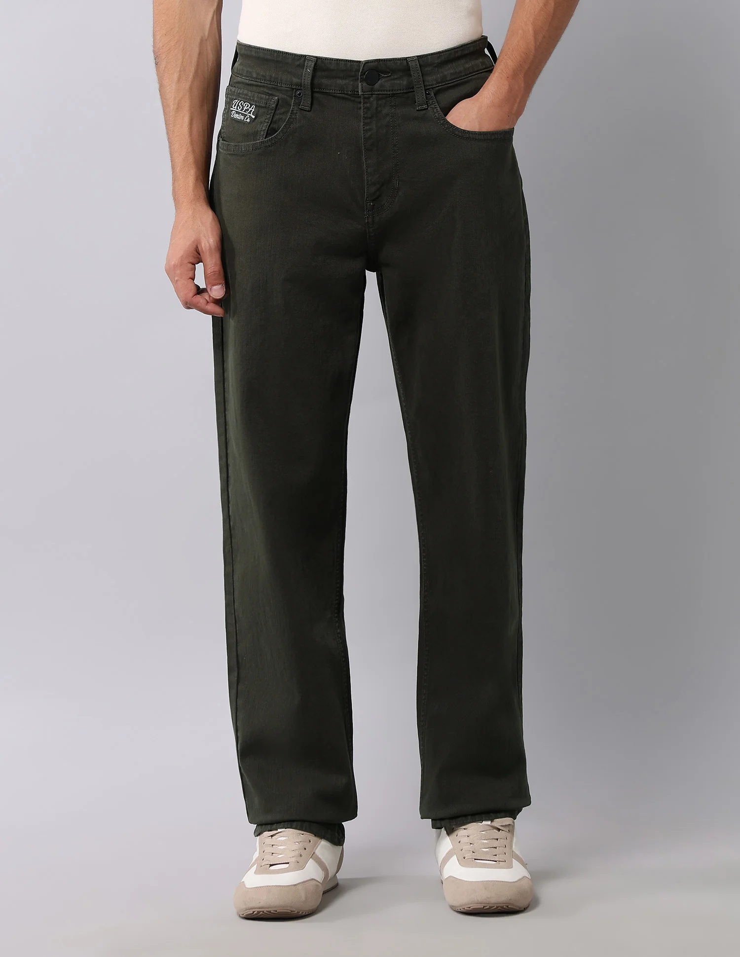 Shawn Relaxed Fit Green Jeans - Image 6